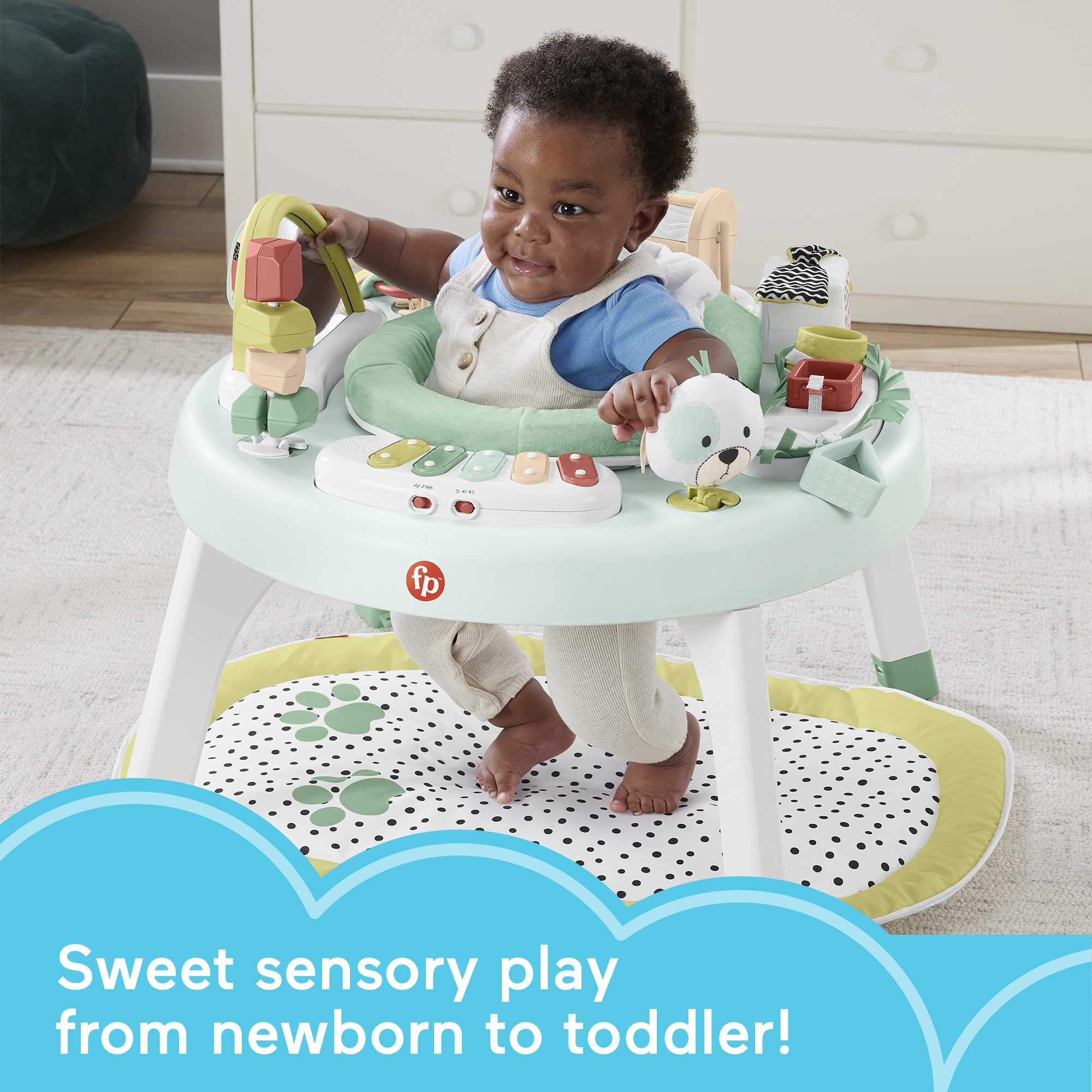 Fisher-Price 3-in-1 Baby Activity Center With Lights & Sounds. Play Mat. Toddler Toy. Snugapuppy - Image 2