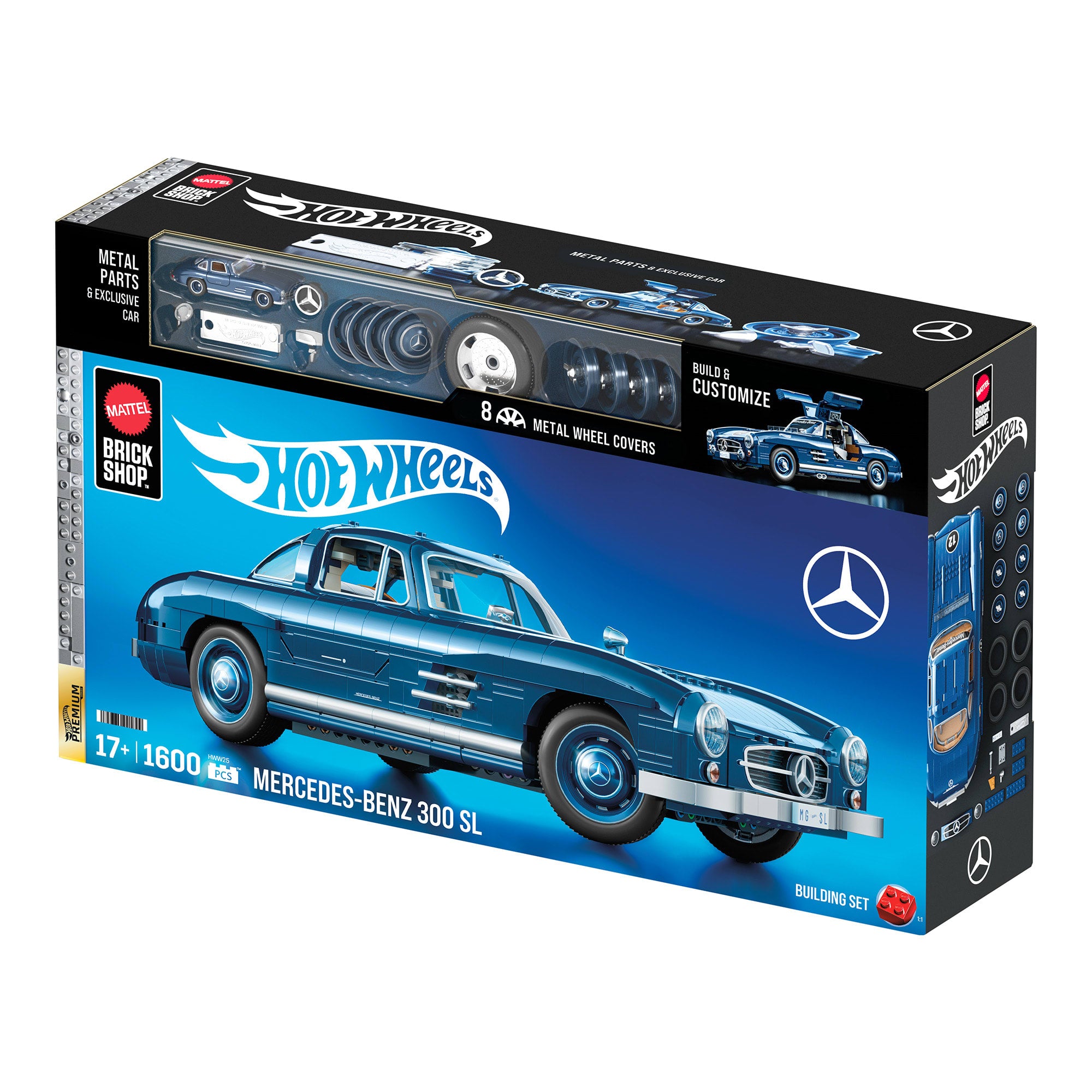 Mattel Brick Shop Hot Wheels Mercedes-Benz 300 SL Building Set - Image 9