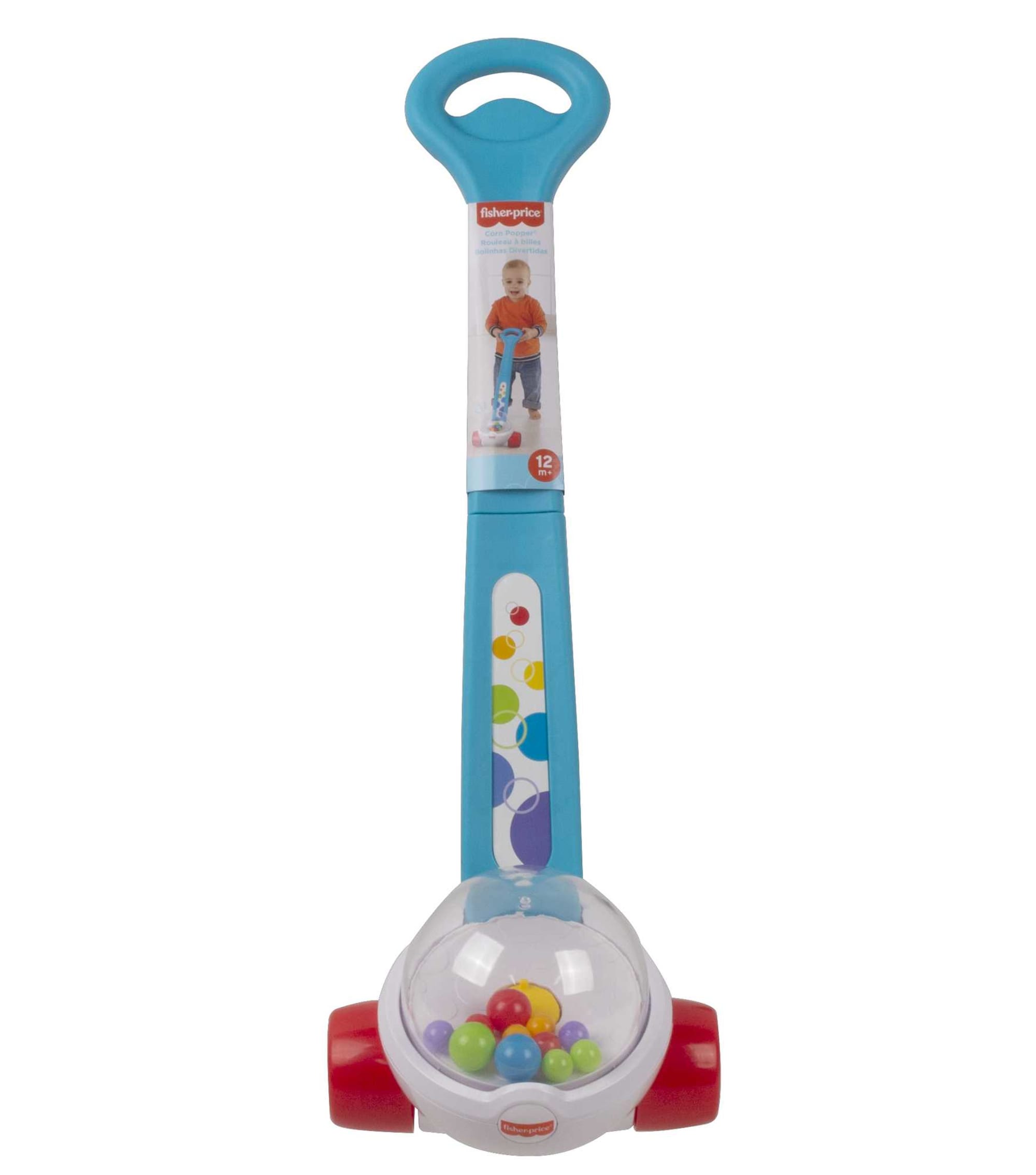 Fisher-Price Corn Popper Baby And Toddler Toy. Push Toy For 1 Year Old And Up. 2 Pieces. Blue - Image 6