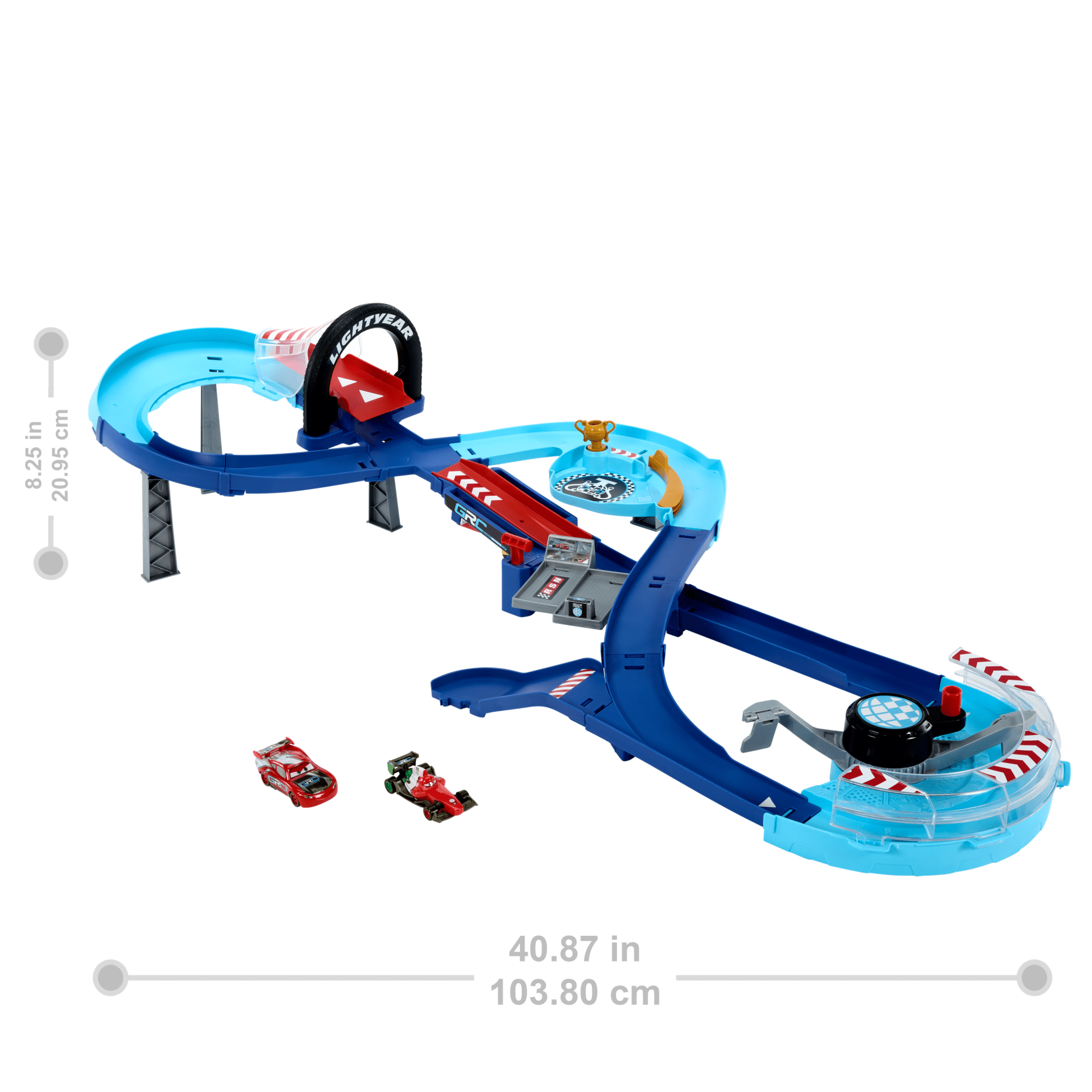 Disney And Pixar Cars Grc Jumping Raceway Playset With 2 Toy Vehicles. Includes Lightning Mcqueen - Image 5
