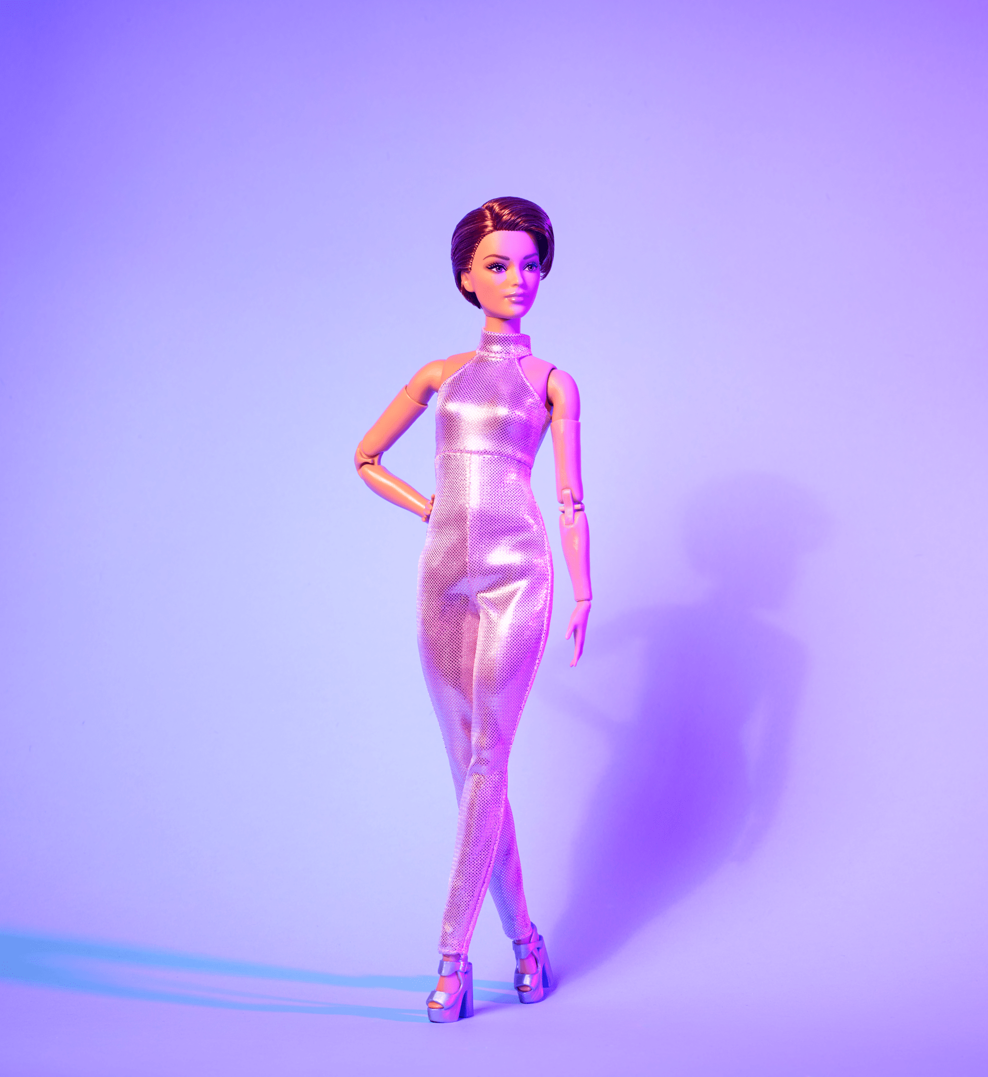 Barbie Looks No. 22 Collectible Doll With Pixie Cut And Sequined Y2K Jumpsuit - Image 2