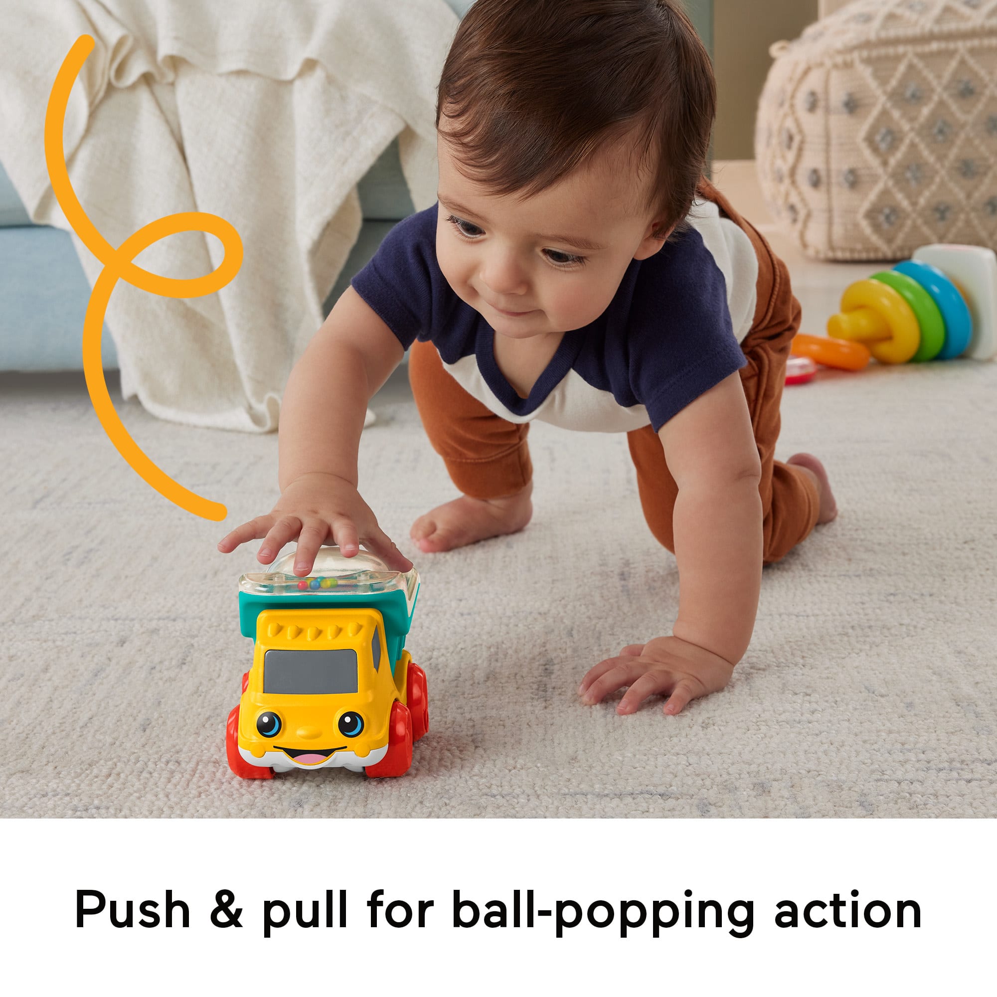 Fisher-Price Poppity Pop Dump Truck Push-Along Toy Ball Popper Vehicle For Infants - Image 3