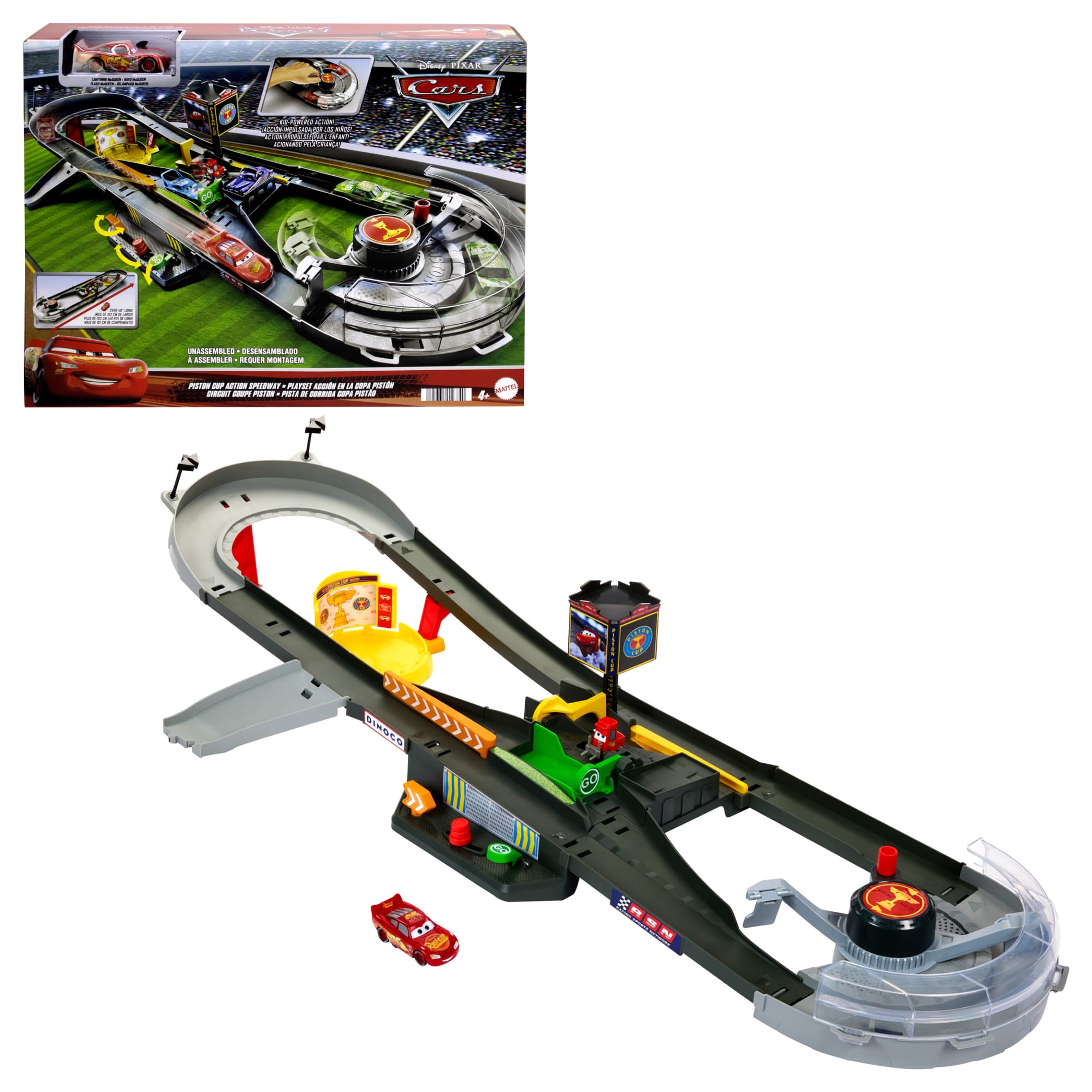 Disney · Pixar Cars-Circuit Course Piston Cup-Avec Voiture 1/55