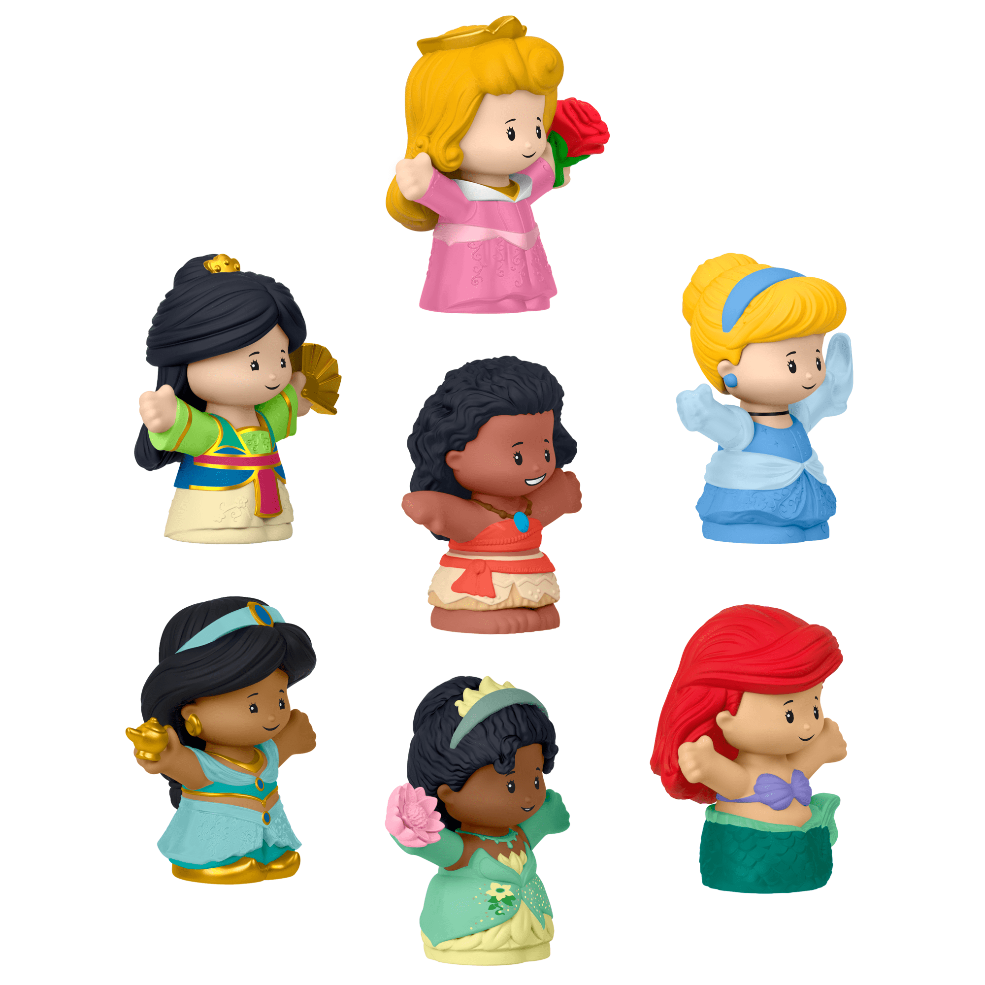 Little People Disney Princesa Juguete para Bebés Paquete de 7 Figuras de Princesas - Image 2
