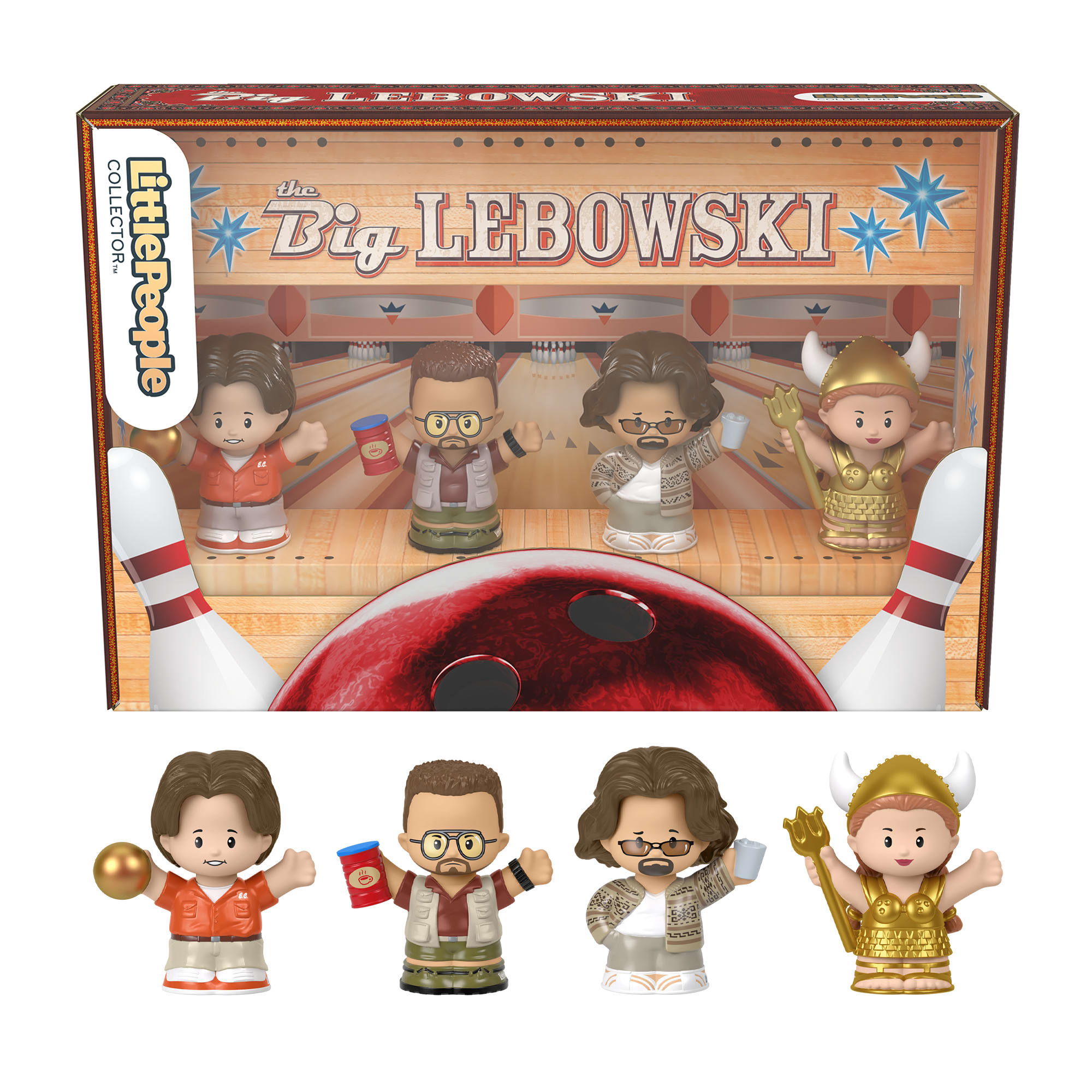 Fisher-Price Little People Collector The Big Lebowski Special Edition Set For Adults & Fans. 4 Figures