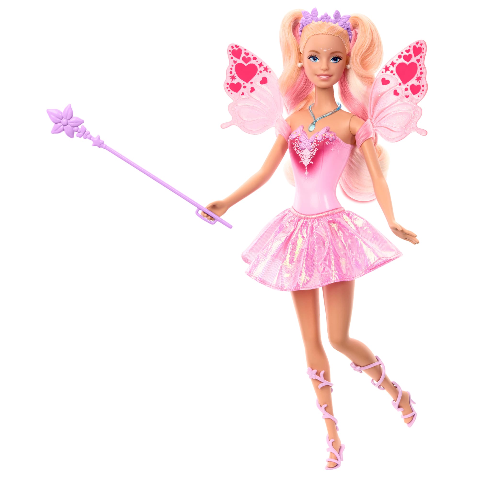 Barbie Fantaisie Poupée Fée. Ailes et Tenue à Changement de Couleur