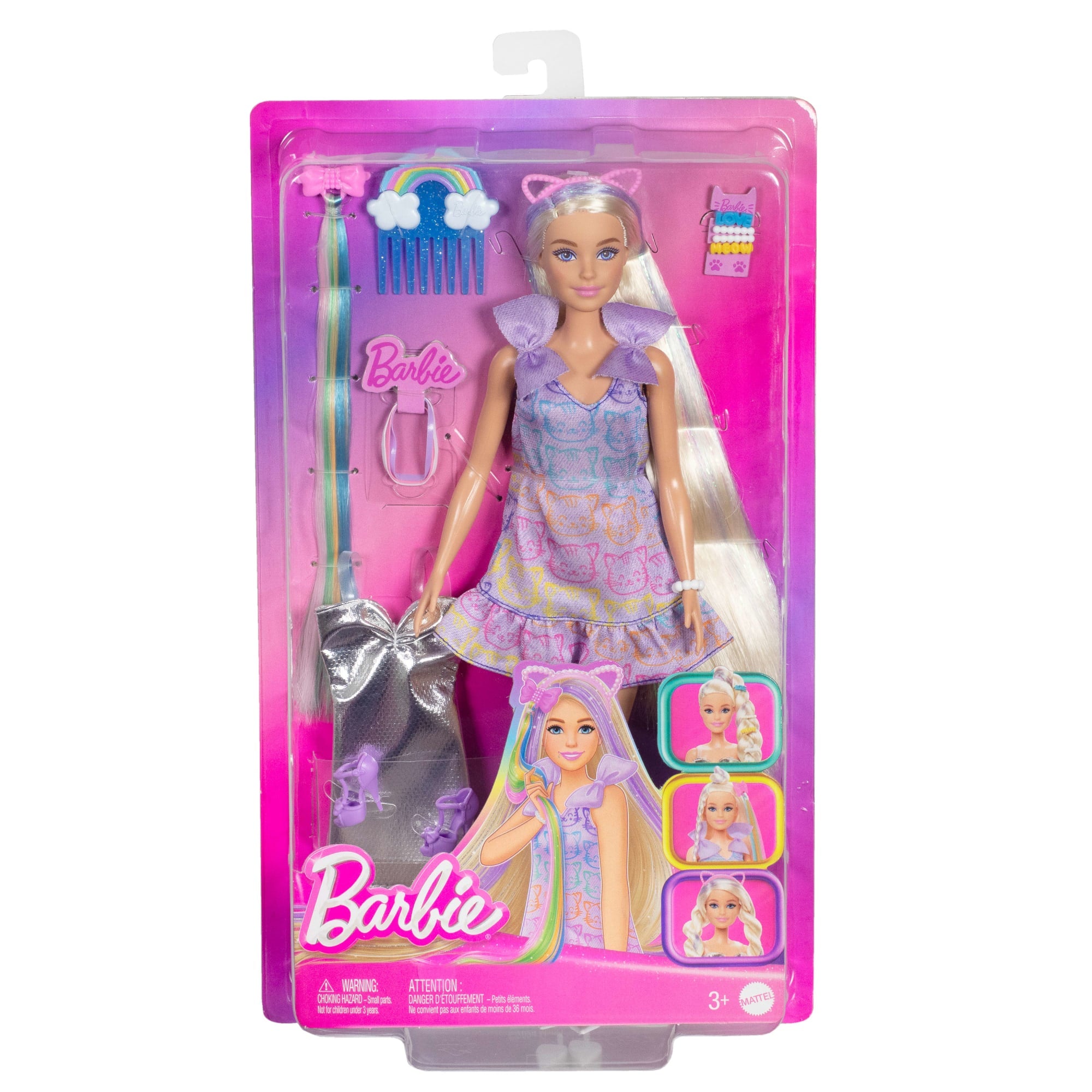 Barbie Fun & Fancy Doll & Accessories. Blonde Fashion Doll With Extra-Long Hair & 2 Looks - Image 6