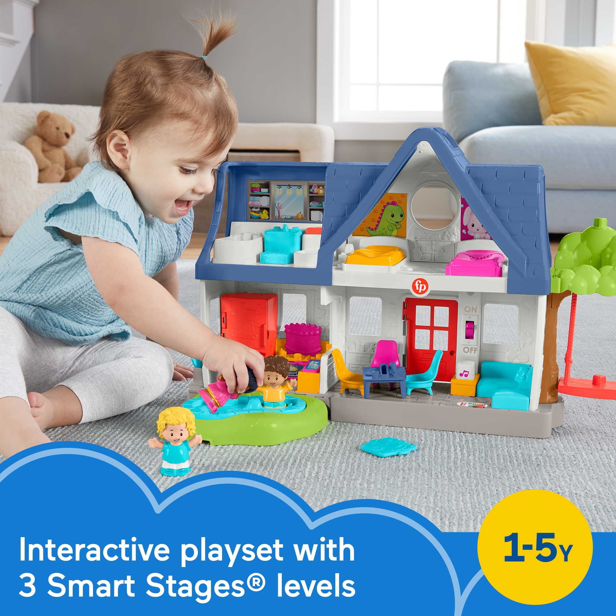 Fisher-Price Little People Friends Together Play House - English & French Version - Image 2