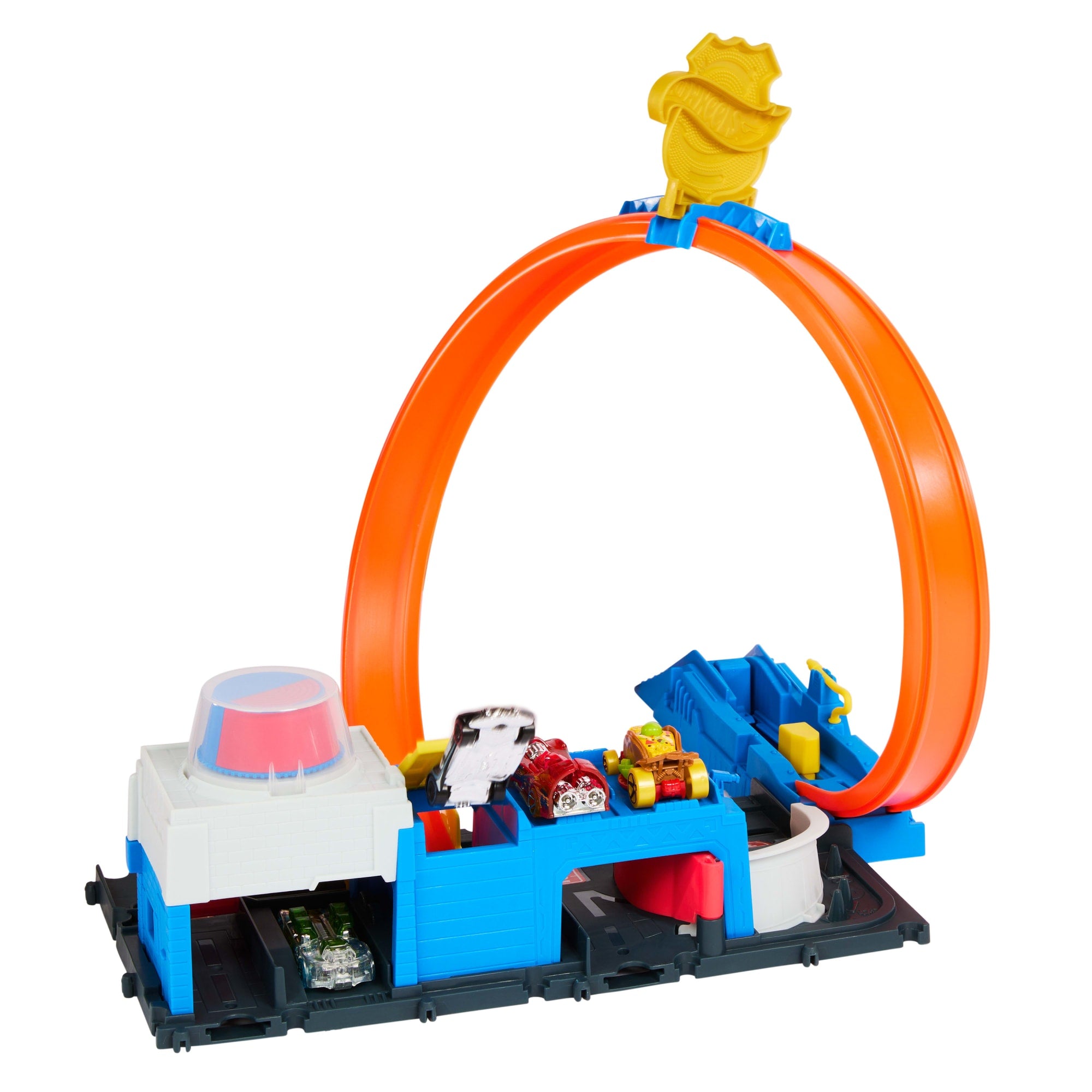 Hot Wheels City Super Police Station Playset With 1:64 Scale Police Toy Car & Adjustable Track Loop - Image 5