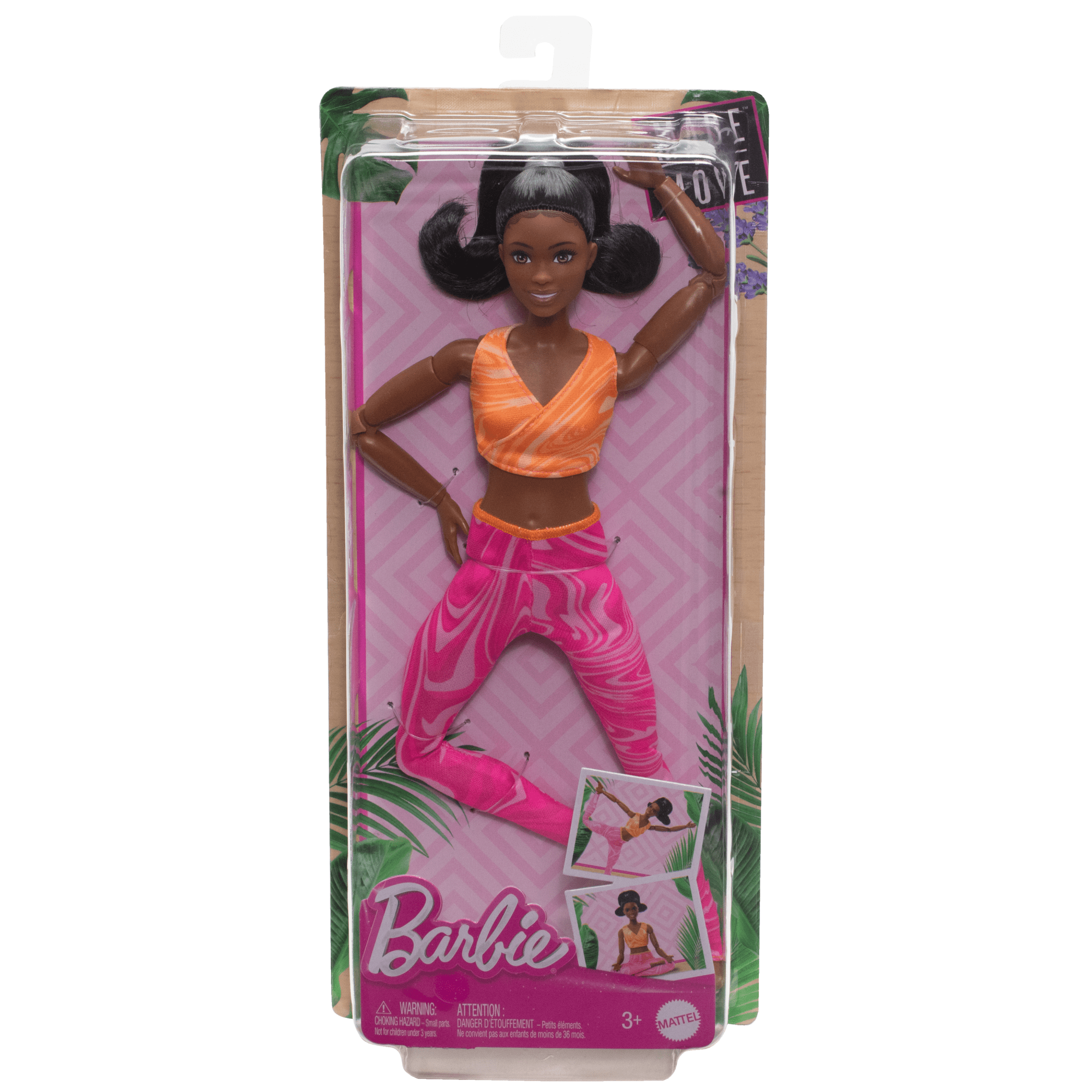 Barbie Made To Move Fashion Doll. Brunette Wearing Removable Sports Top & Pants. 22 Bendable Joints - Image 6