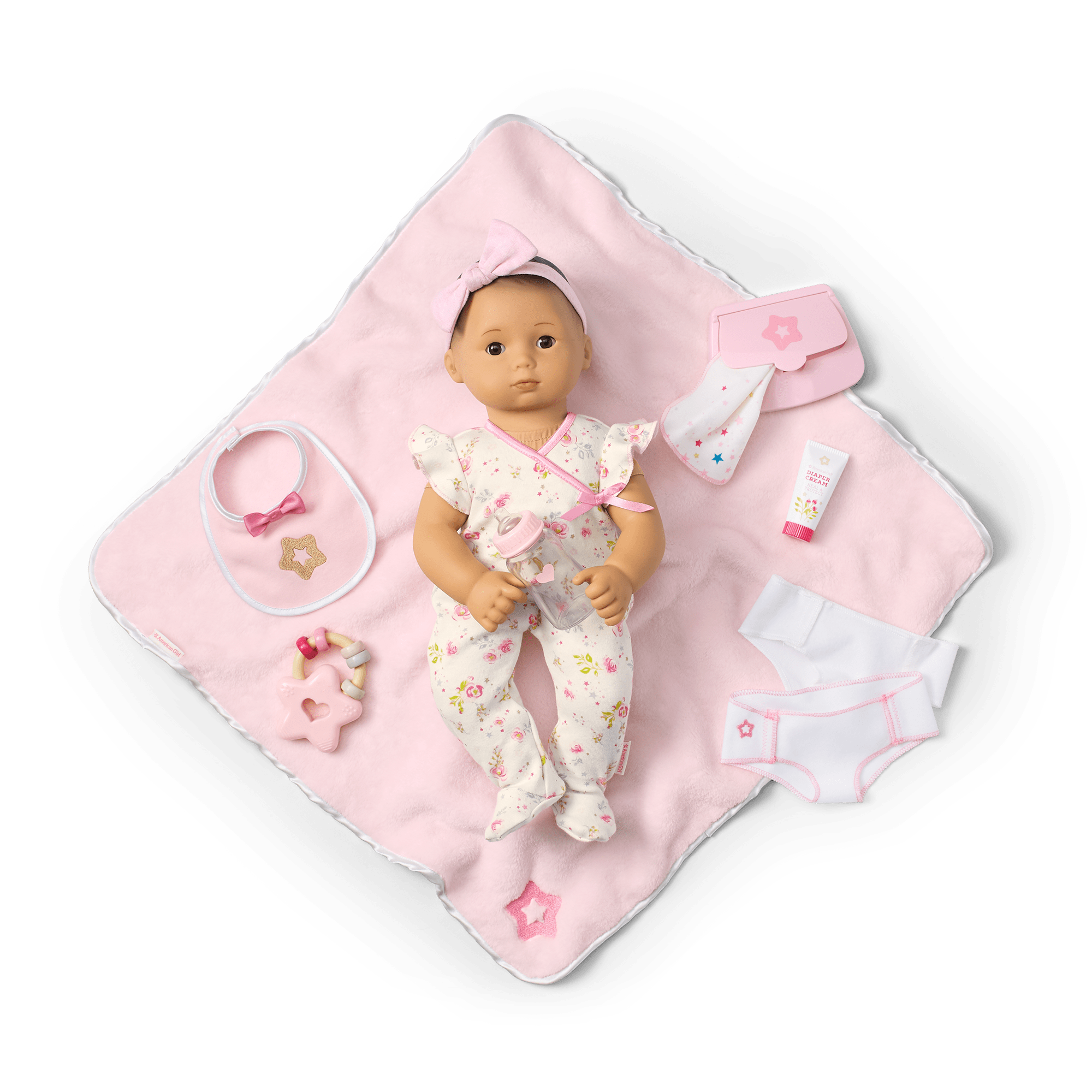 Bitty Baby® Doll #4 with black hair Care & Play Set - Image 3