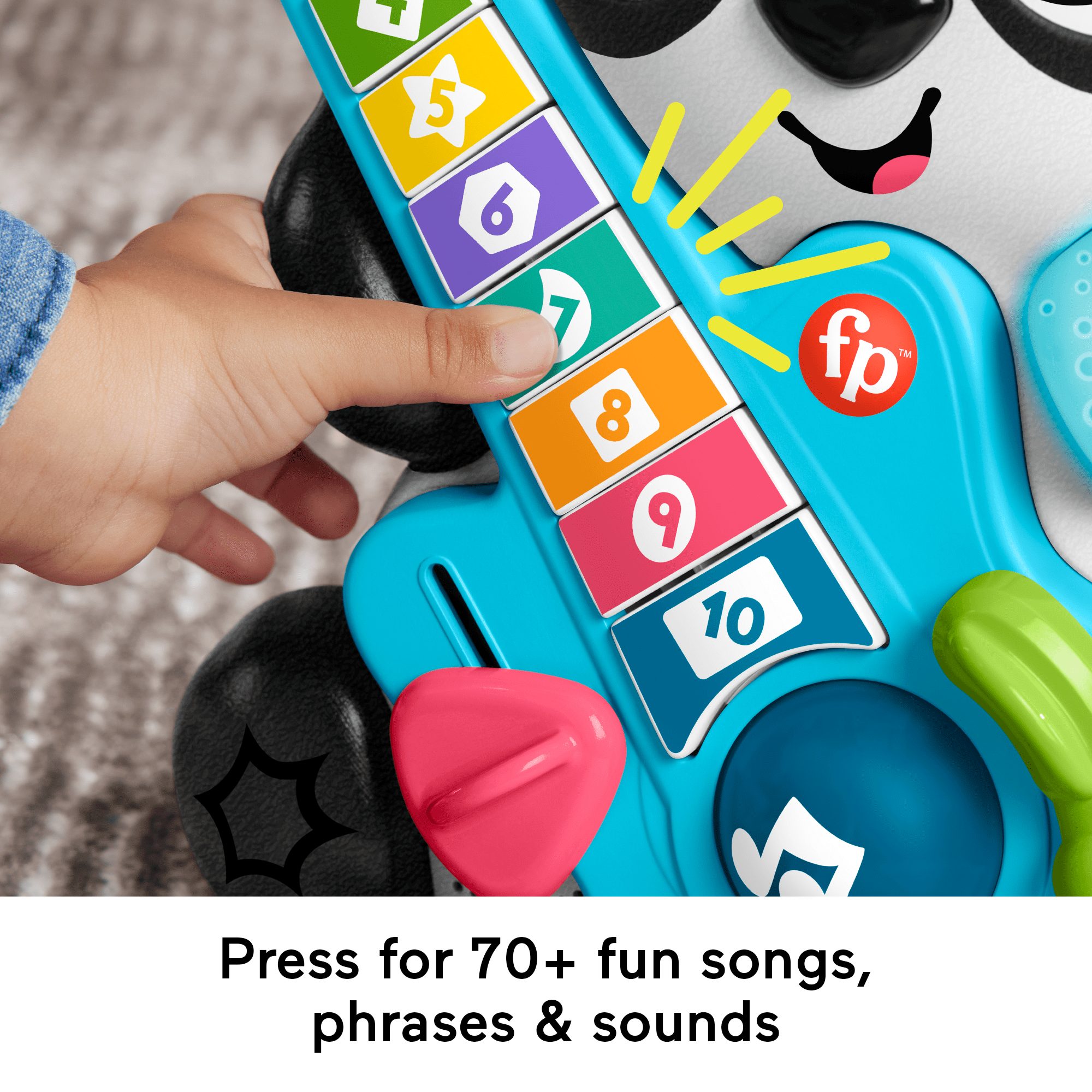 Fisher-Price Link Squad Jam & Count Panda Baby Learning Toy With Music & Lights - Image 3