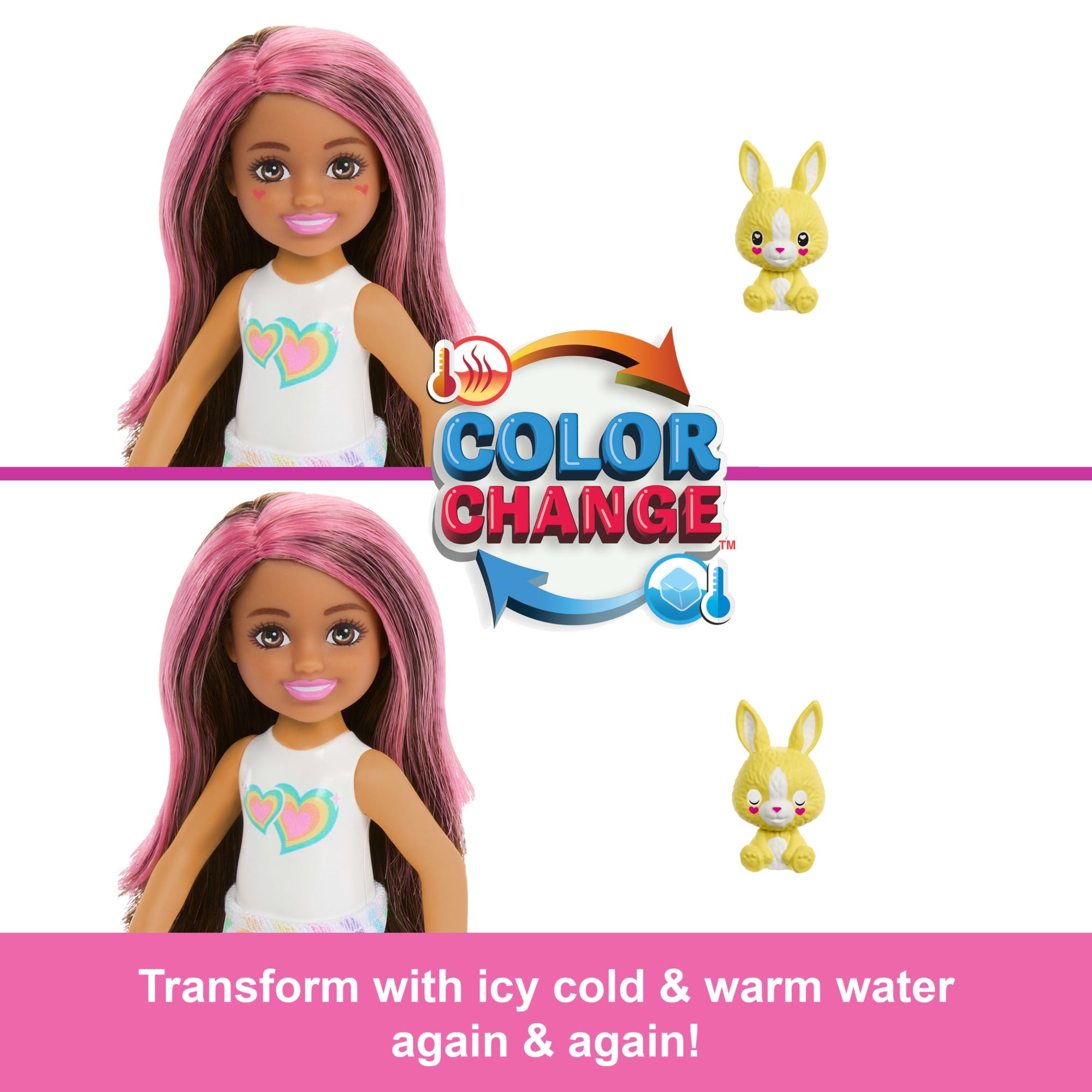 Barbie Chelsea Cutie Reveal Color Dream Series Small Doll & Accessories - Image 4