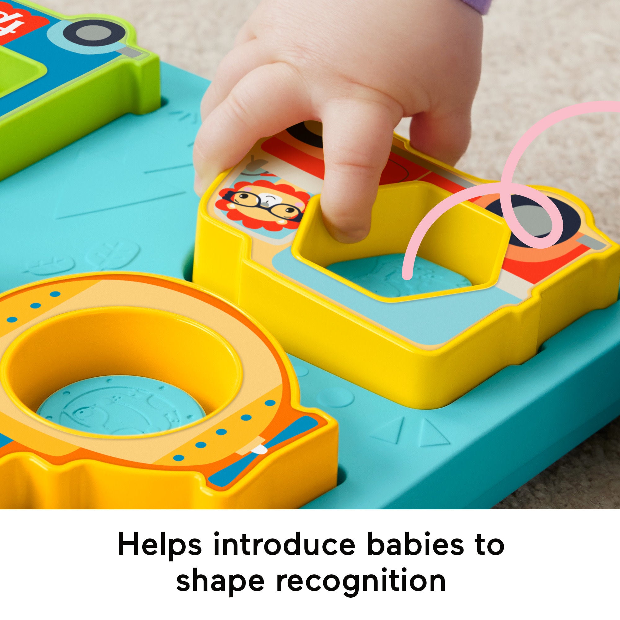 Fisher-Price Shapes & Sounds Vehicle Puzzle Baby Sorting Toy With Music & Lights - Image 5