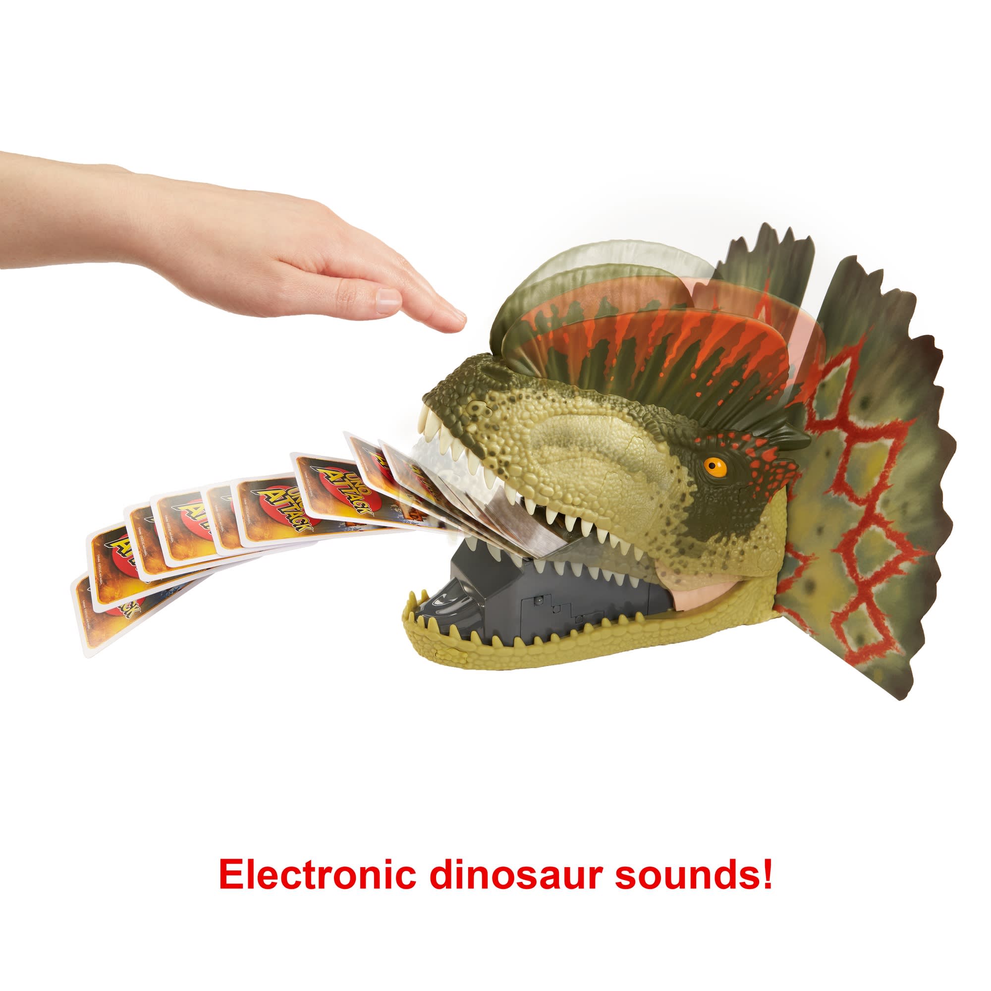 UNO Attack Jurassic World Dominion Card Game With Dinosaur Card Launcher - Image 4
