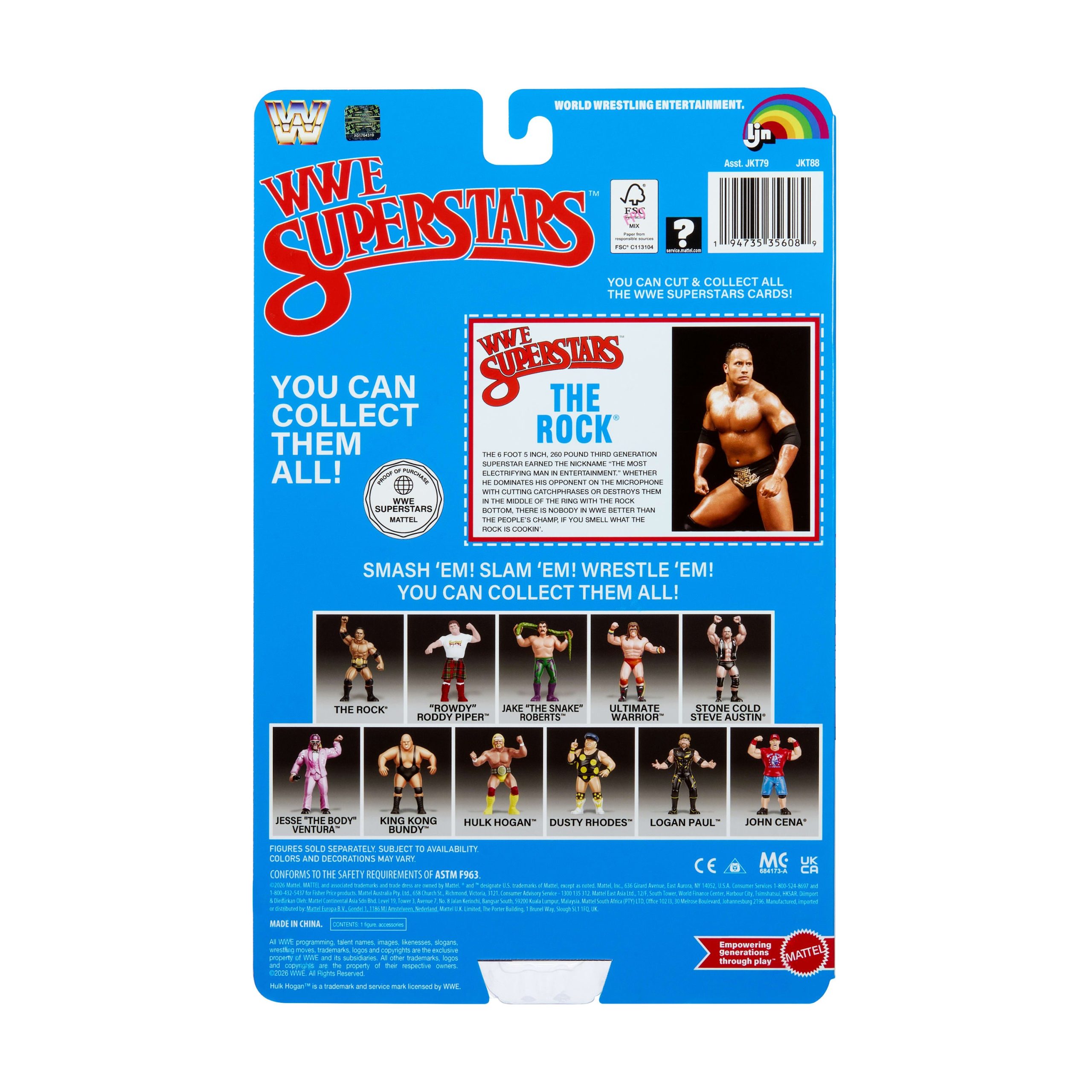 LJN WWE Superstars The Rock Action Figure - Image 7