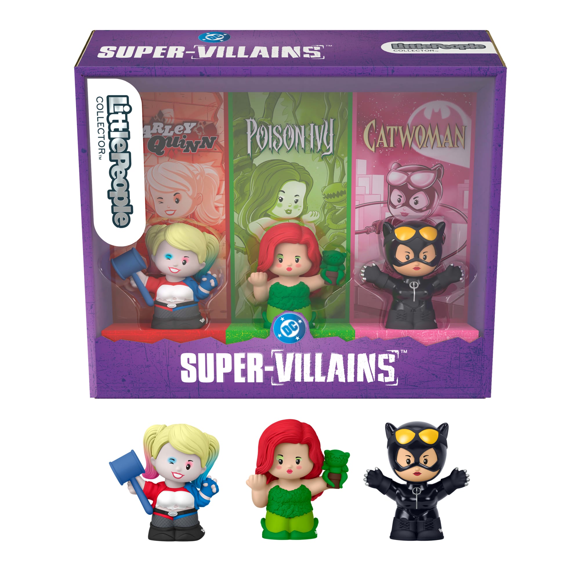 Little People Collector DC Super-Villains Special Edition Set For Comic Book Fans. 3 Figures