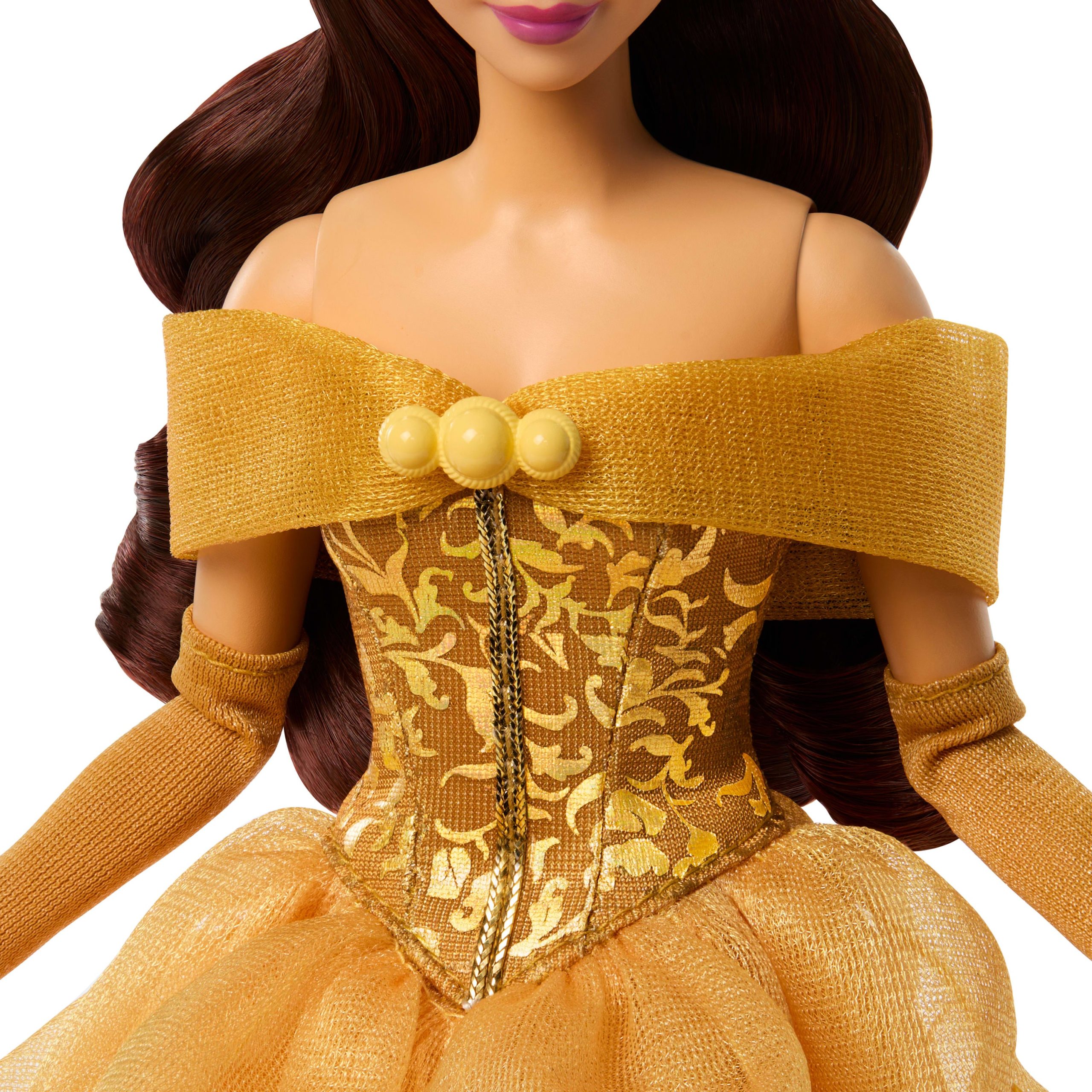 Disney Princess Sparkling Princess Series Belle Fashion Doll With Removable Dress & Accessories - Image 4