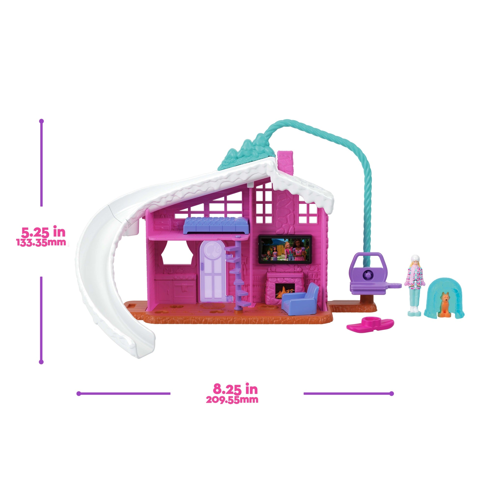 Barbie Mini Barbie Land Doll House Playsets With 1.5-Inch Doll. Furniture & Accessories - Image 2