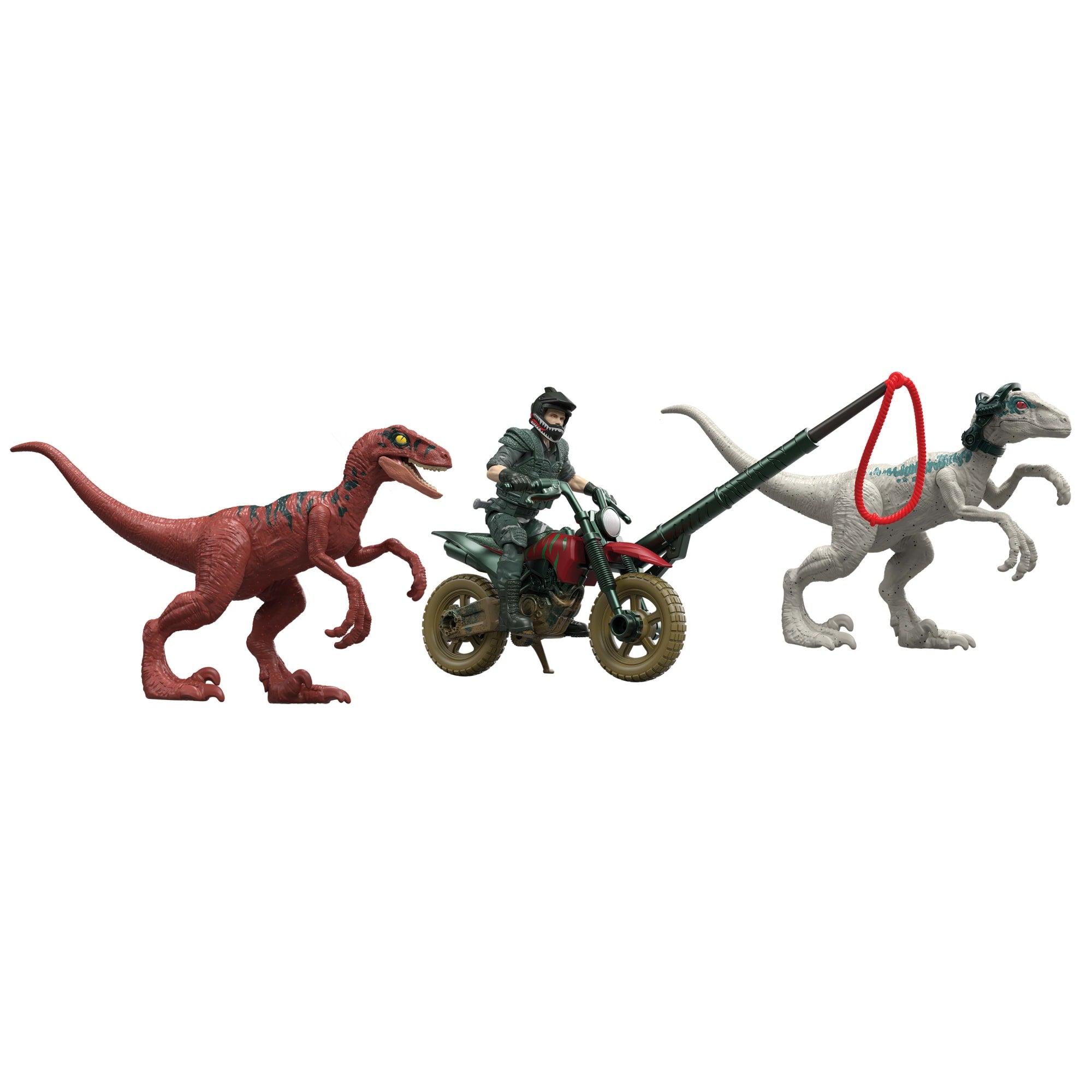 Jurassic World Reimagined Motorcycle. Owen Grady & Raptors & Tools Retro Pack. Fallen Kingdom Toy - Image 5