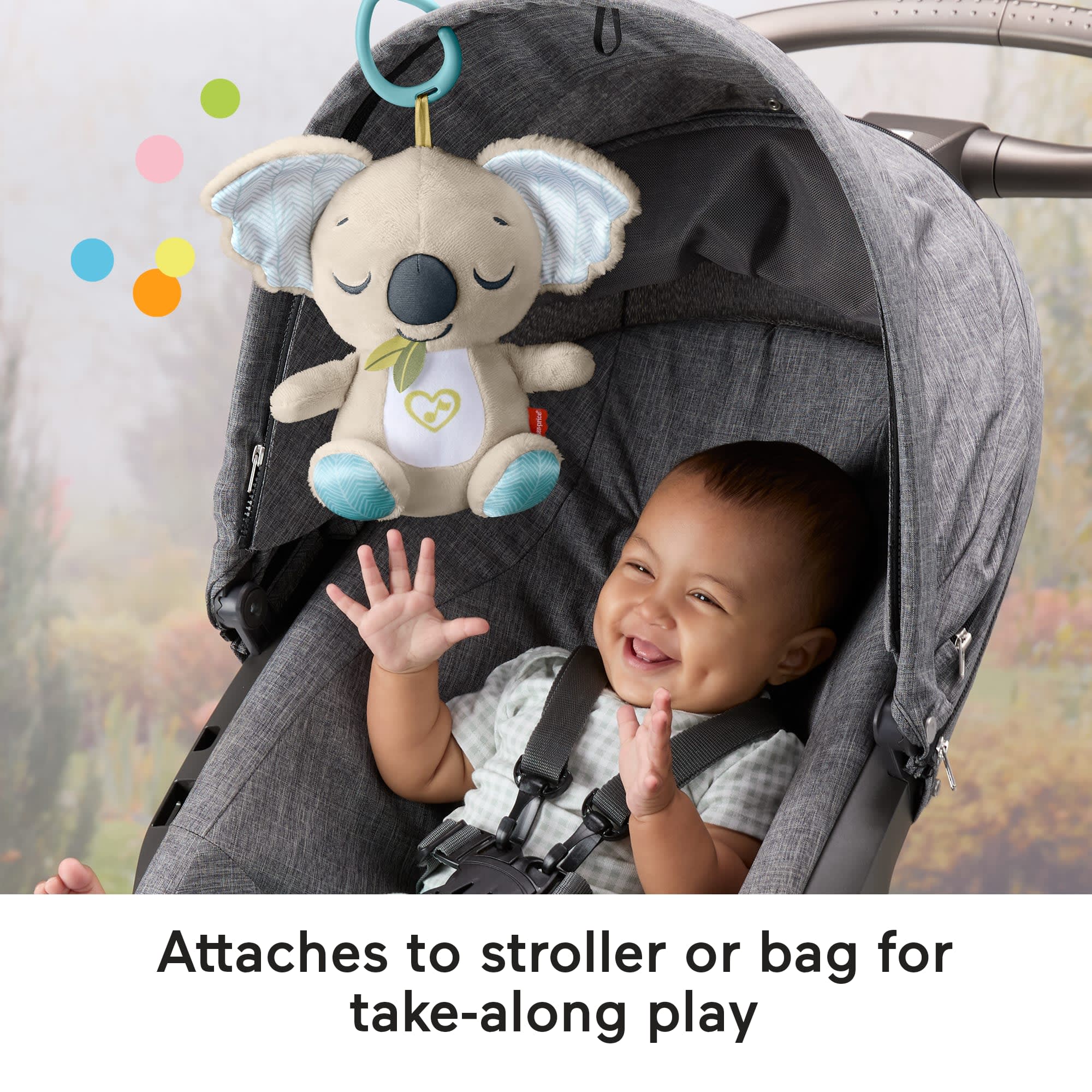 Fisher-Price On-The-Go Koala Soother Toy. Plush Portable Sound Machine For Newborns - Image 4