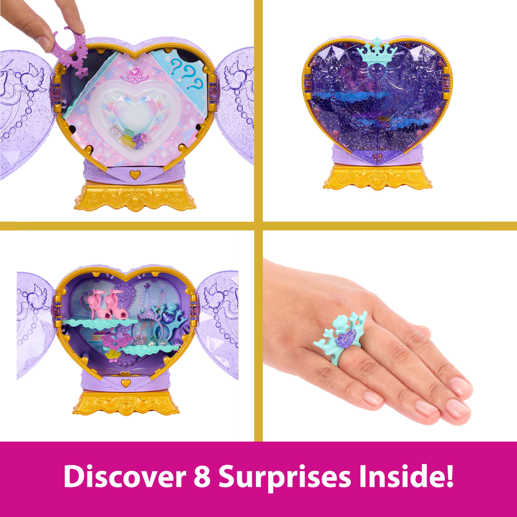 Disney Princess Jewel Reveal Ariel Fashion Doll W/ 8 Surprises Including Gem Box & 10 Accessories - Image 3