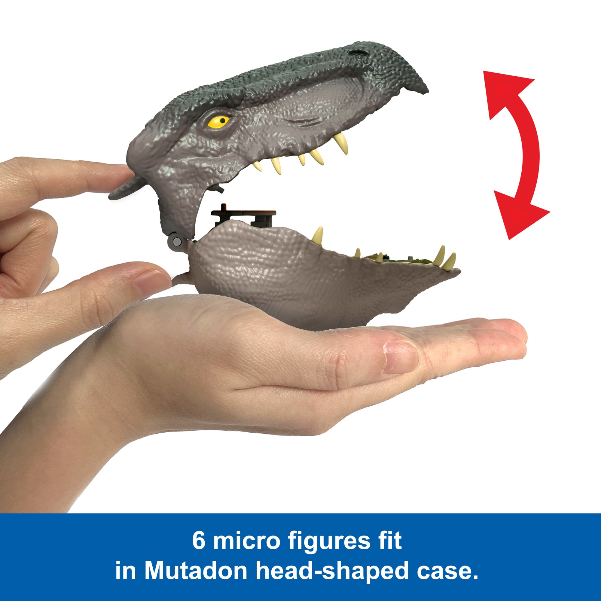 Jurassic World Rebirth Micro Adventure Mutadon Head. Playset Interactive Features & Small Figures - Image 5