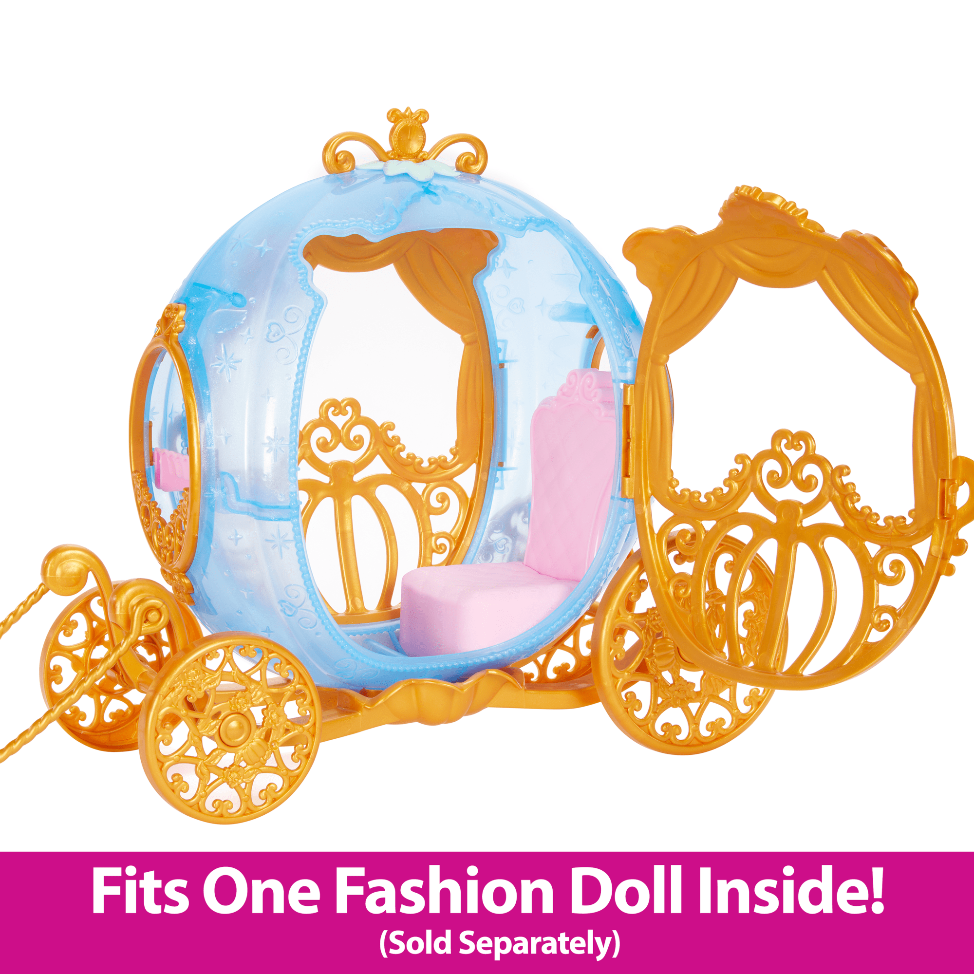 Disney Princess Cinderella's Rolling Carriage & Horse With Brushable Mane & Tail - Image 3