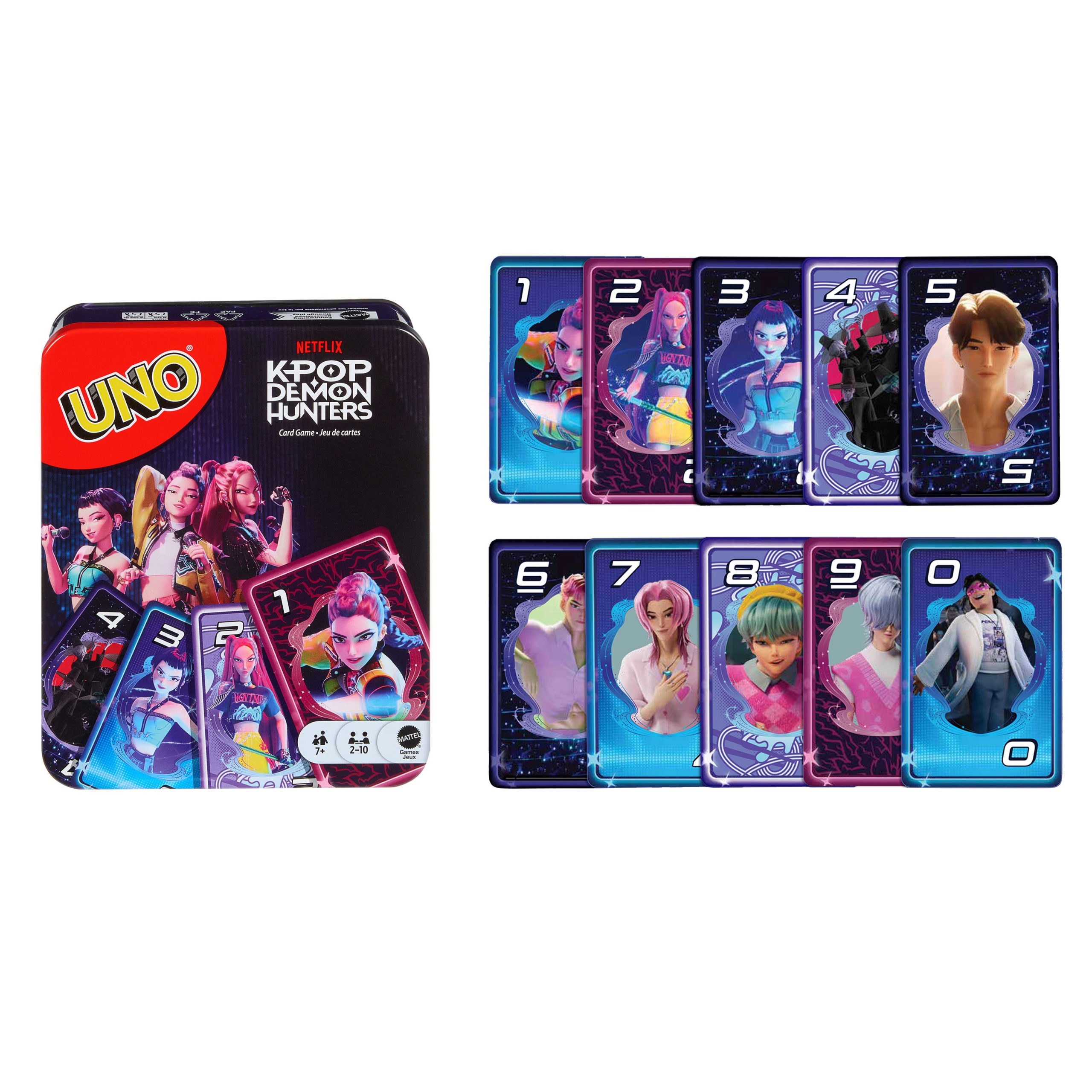 UNO Kpop Demon Hunters Card Game in A Decorative Tin For Kid. Adult & Family Nights With Movie-Inspired Deck - Image 6