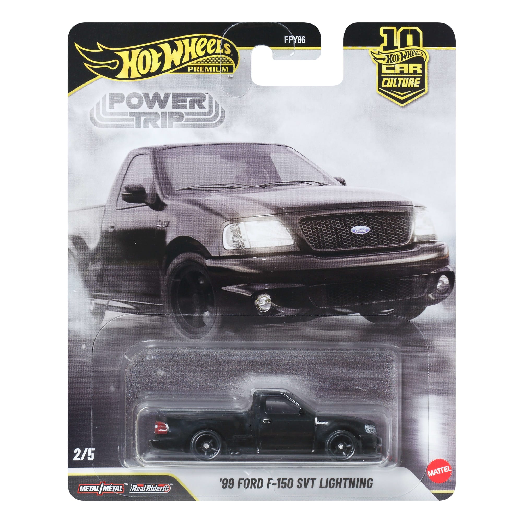 Hot Wheels Car Culture Premium 1:64 Scale Die-Cast '99 Ford F150 Svt Lightning. Power Trip Truck