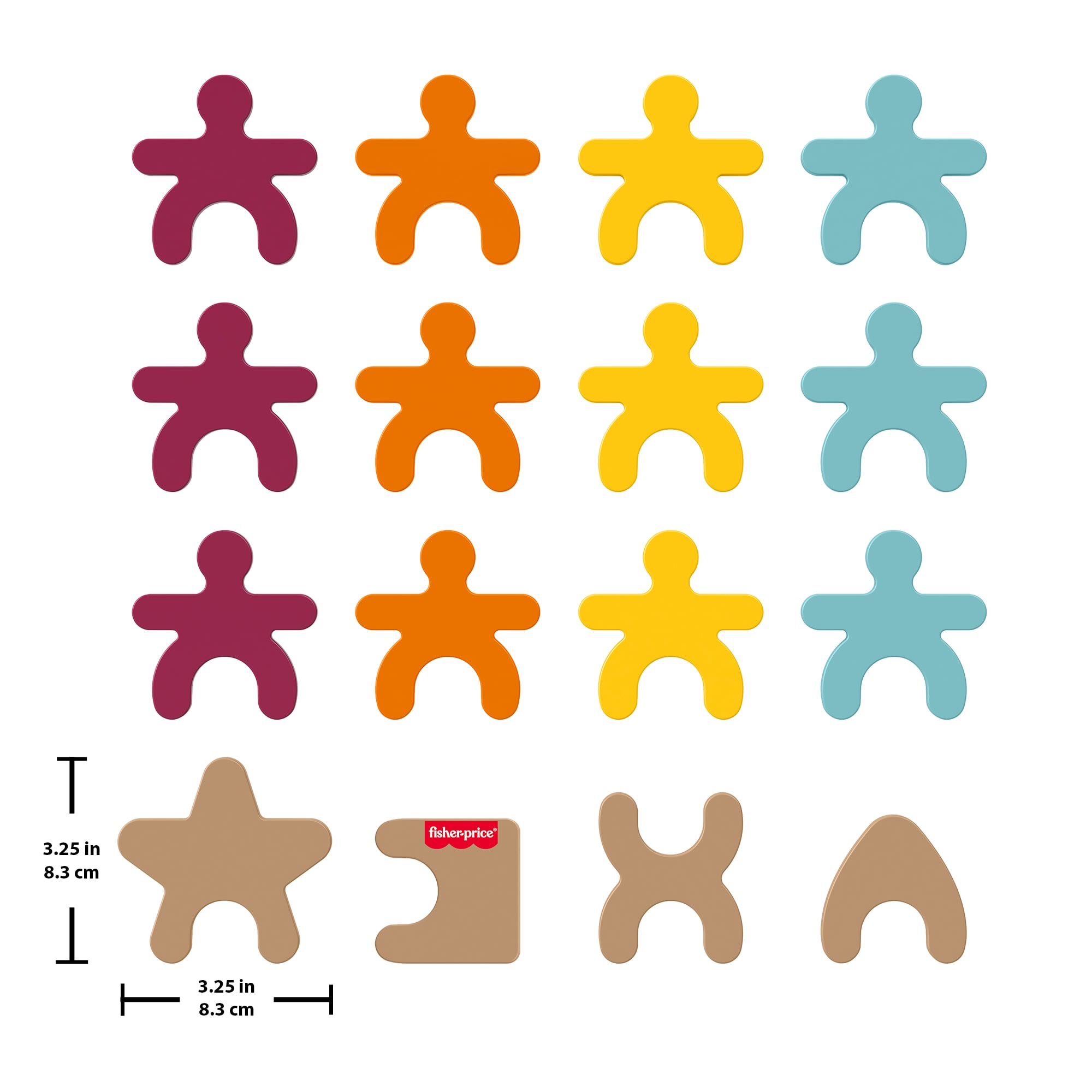 Fisher-Price Montessori Wooden Stacking Shapes Set Of 16 Wood Pieces For Toddlers & Kids - Image 5