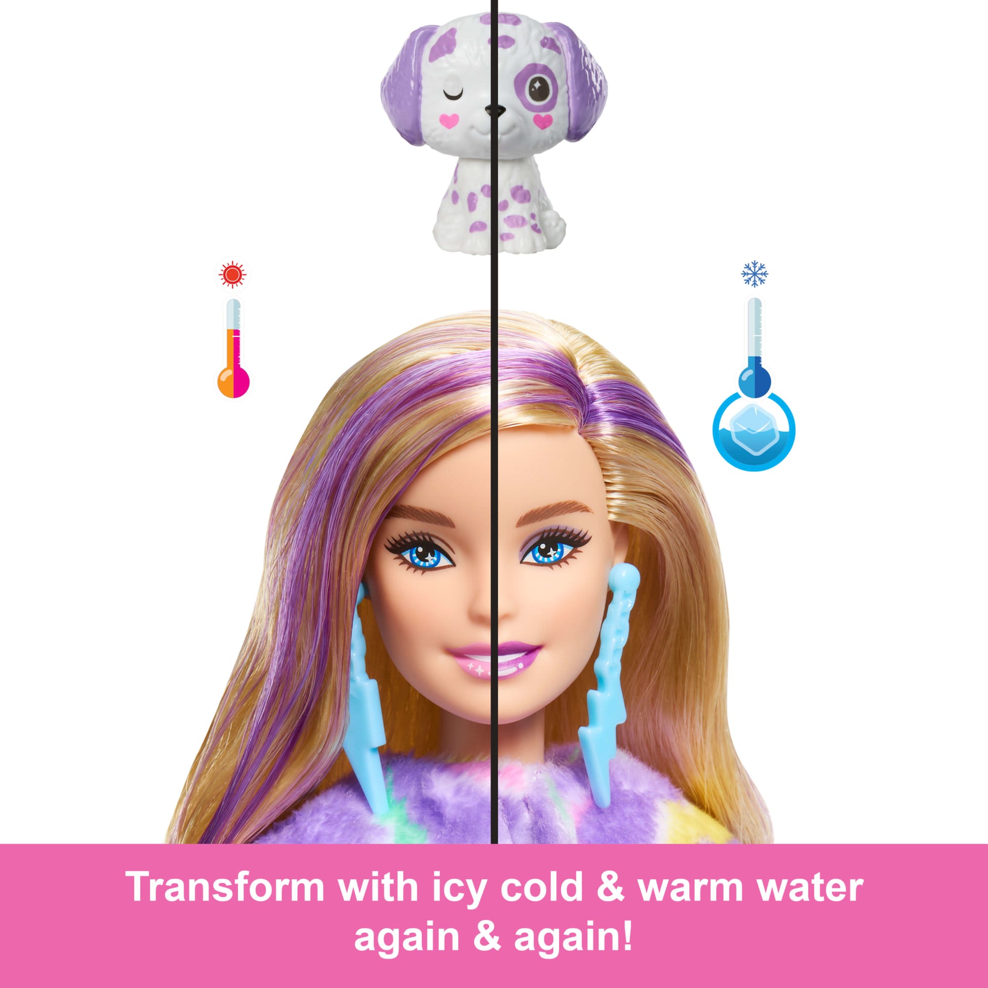 Barbie Cutie Reveal Doll. Dalmatian Costume & Accessories. Color Dream Series With 10 Surprises - Image 4