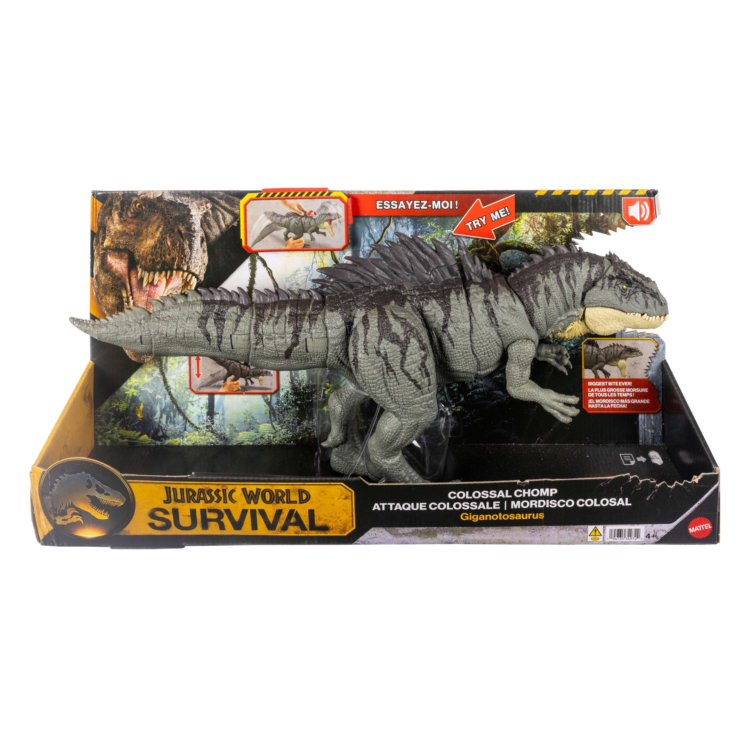 Jurassic World Colossal Chomp Giganotosaurus Figure With Big Bite. Multi Direction Attack - Image 6