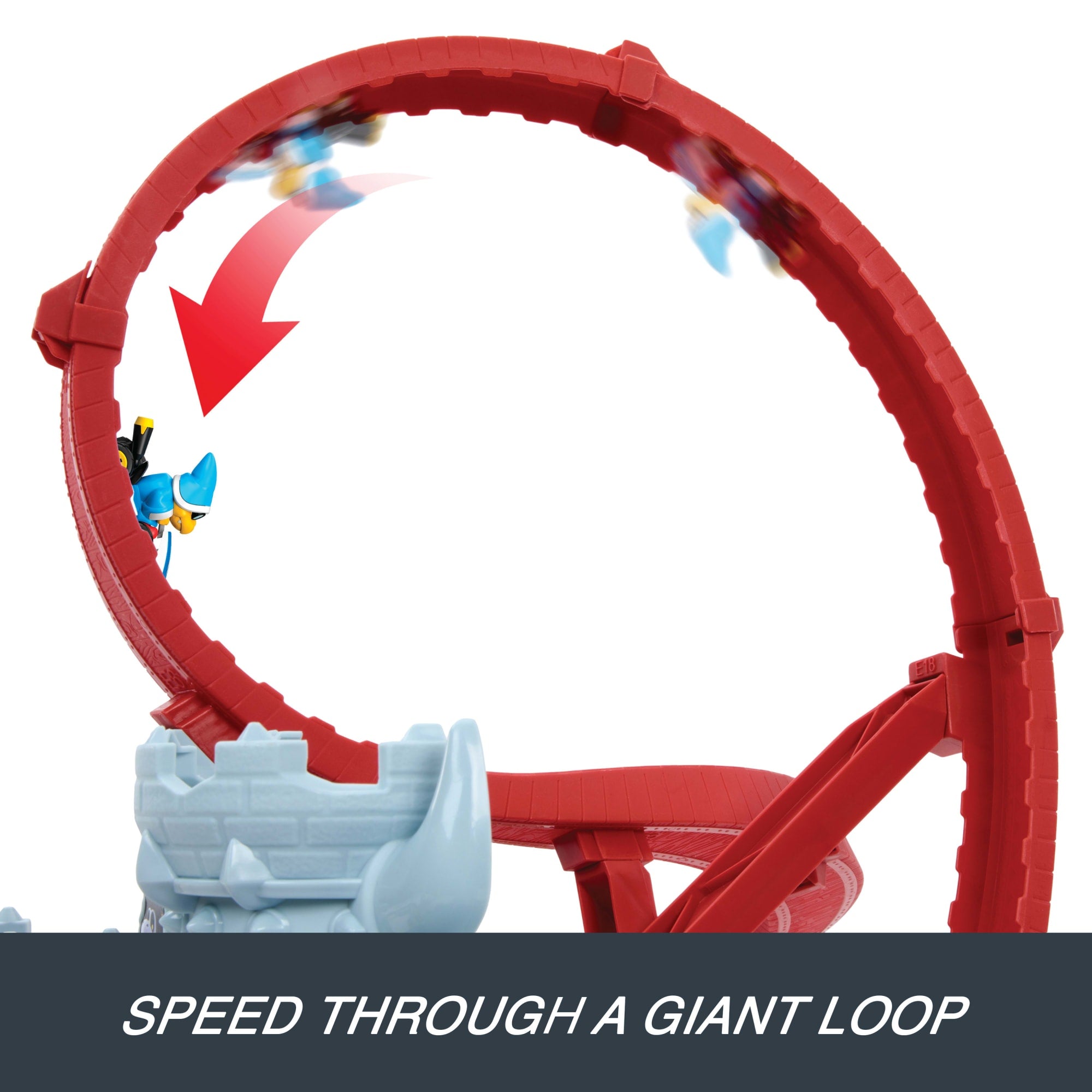 Hot Wheels Mario Kart Bowser's Castle Track Set With 1:64 Scale Die-Cast Kamek Toy Vehicle & Storage - Image 4
