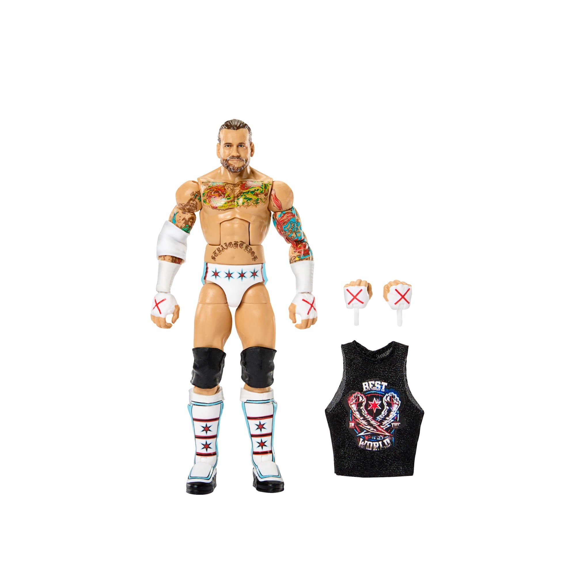 WWE Elite Cm Punk Action Figure. Greatest Hits 2025. 6-Inch Collectible Set With Accessories