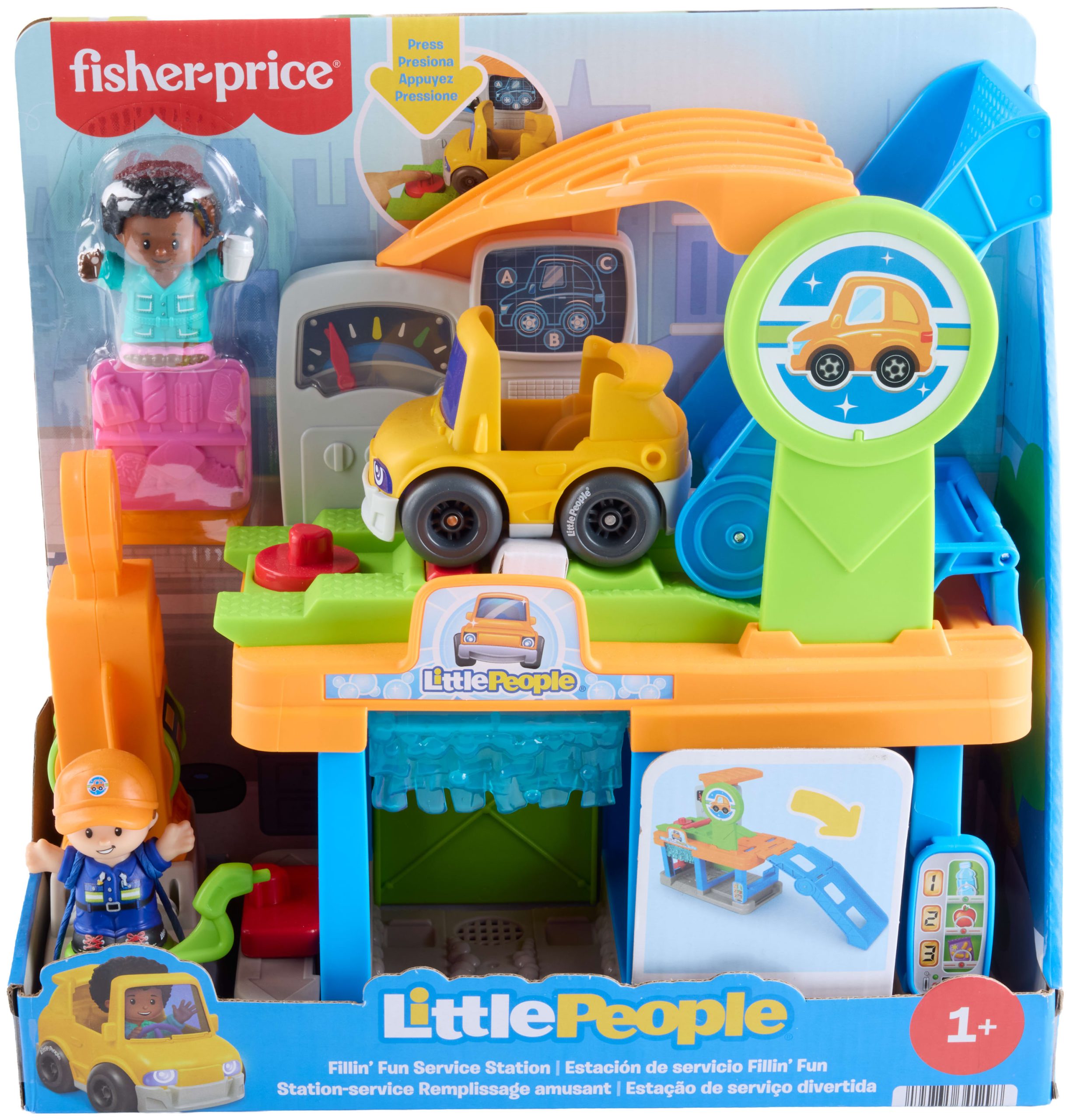 Fisher-Price Little People Fillin' Fun Service Station Toddler Playset. 1 Toy Car & 2 Figures - Image 6