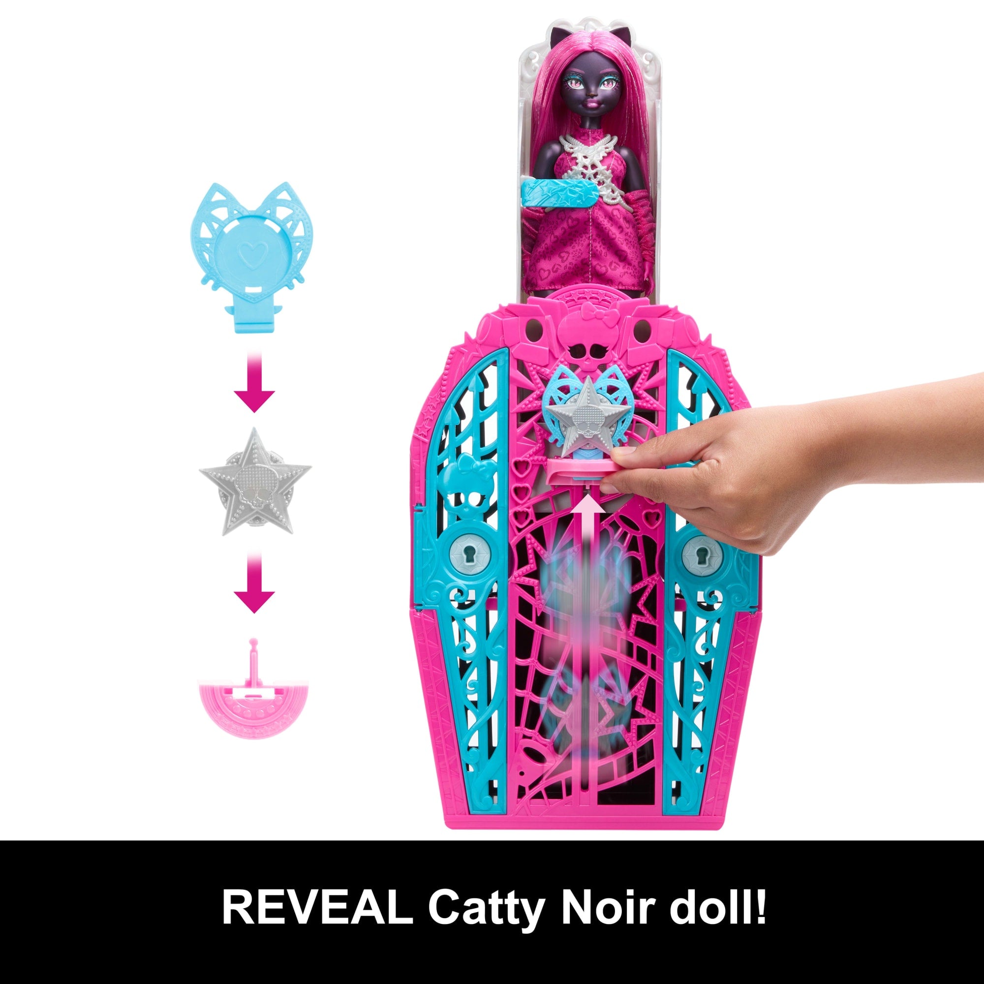 Monster High Skulltimate Secrets Hauntlywood Mysteries Doll. Catty Noir With 19+ Surprises - Image 5