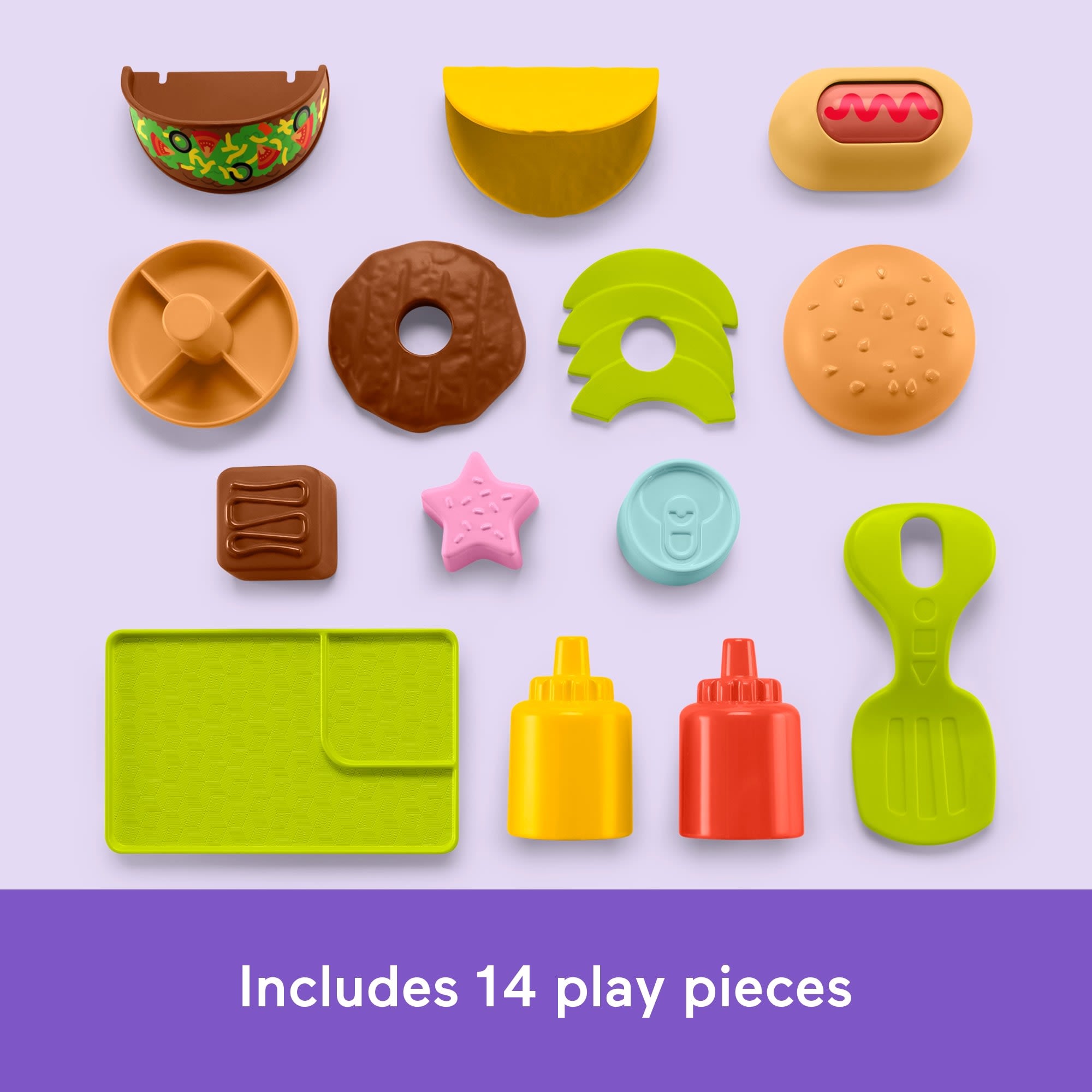 Fisher-Price Laugh & Learn 4-In-1 Snack Cart Walker Baby & Toddler Learning Toy With 14 Play Pieces - Image 5