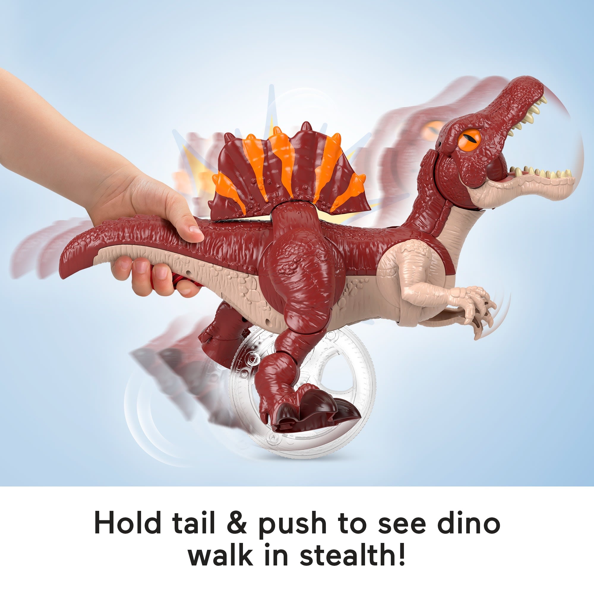 Fisher-Price Imaginext Jurassic World Rebirth Sprinting Spinosaurus Dinosaur Toy With Lunge & Chomp - Image 3
