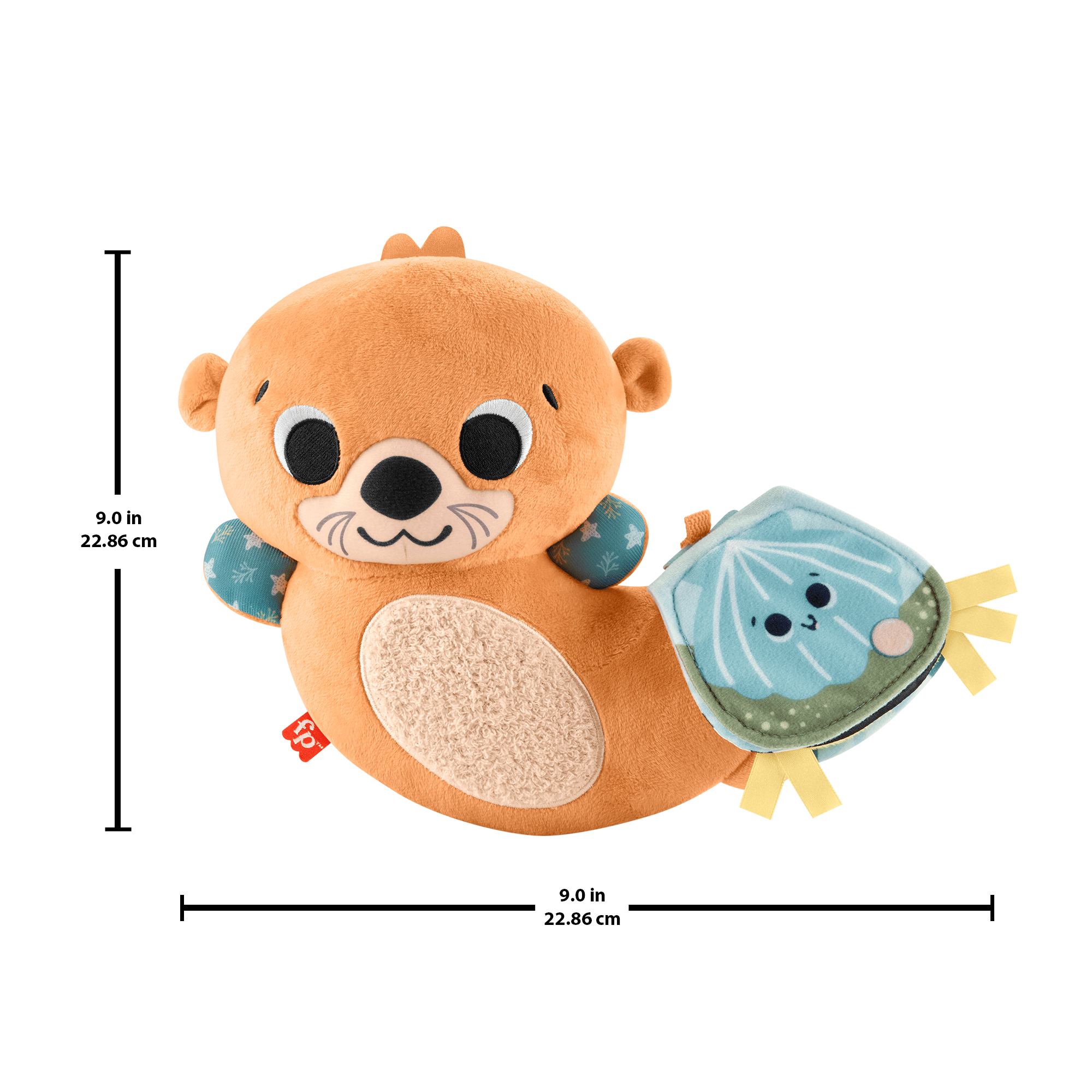 Fisher-Price 2-in-1 Rockin' Tummy Time Otter. Plush Baby Sensory Toy For Tummy Time - Image 6