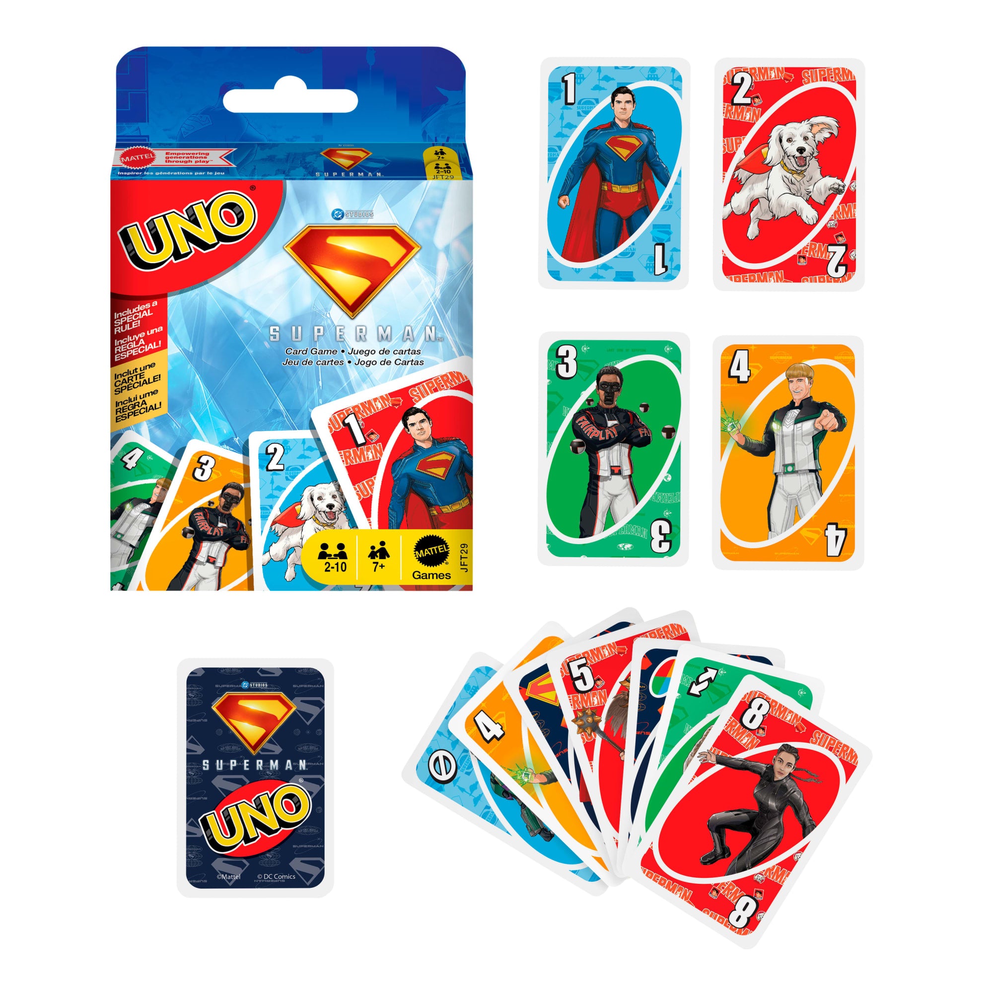 UNO Superman Card Game For Kid. Adult & Family Nights. Toy Collectible Inspired By The Movie - Image 5
