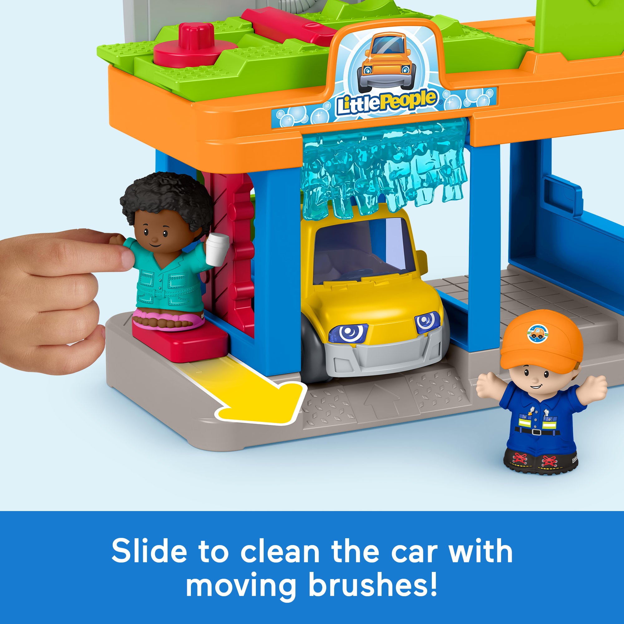 Fisher-Price Little People Fillin' Fun Service Station Toddler Playset. 1 Toy Car & 2 Figures - Image 5