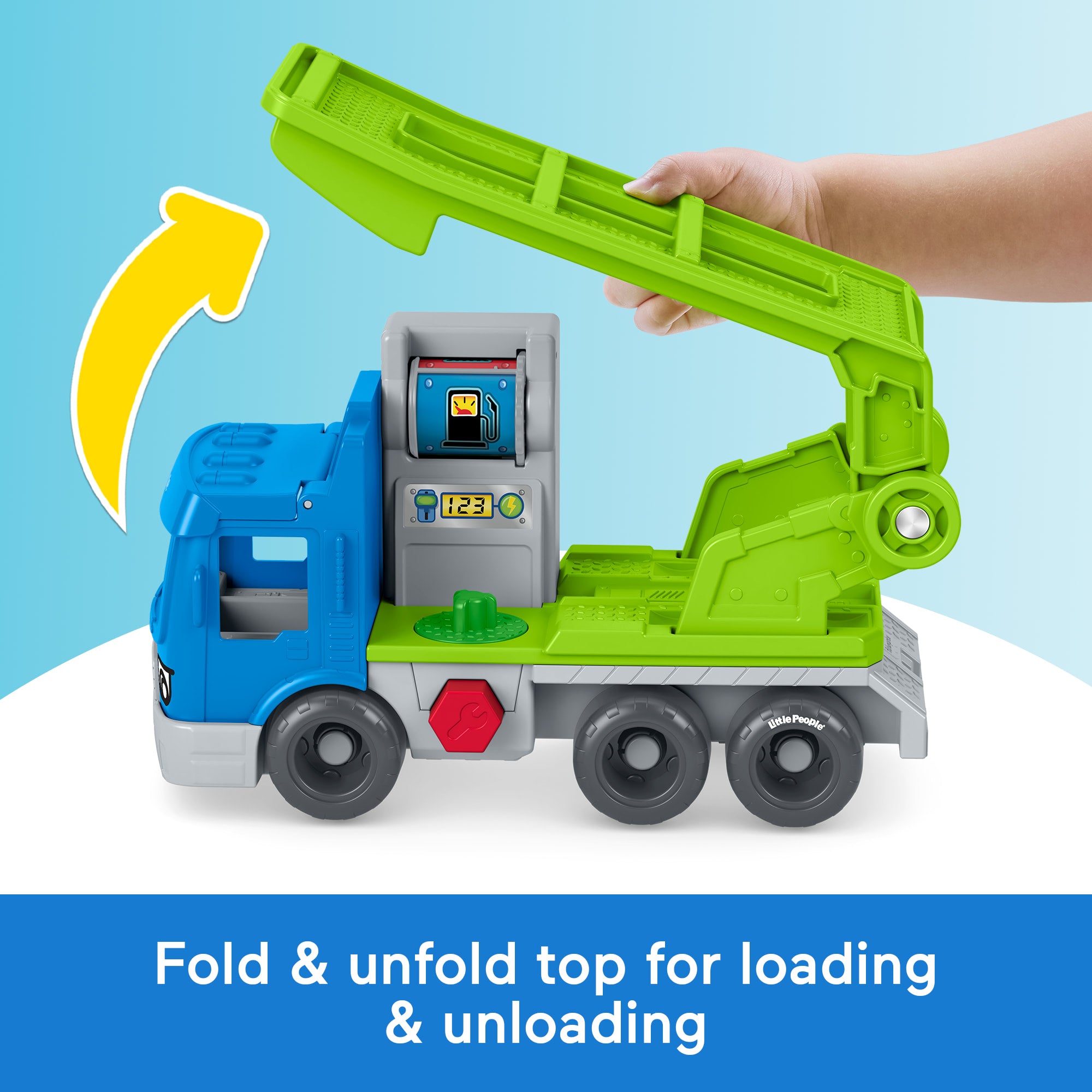 Fisher-Price Little People Load & Roll Hauler Car Carrier Toddler Playset. Vehicle & Figures - Image 3