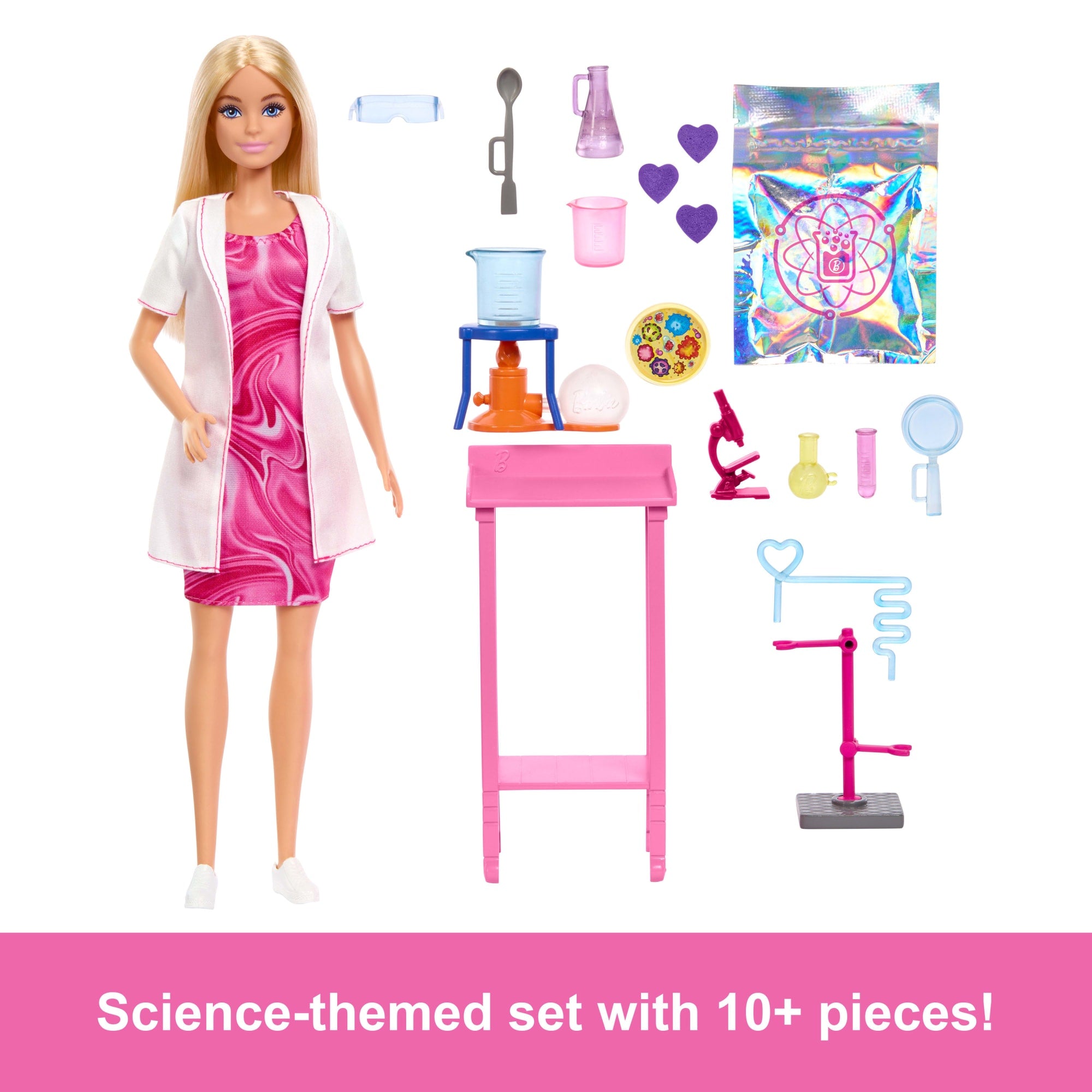 Barbie Scientist Doll And Accessories With Blonde Fashion Doll. Lab Table. & Color-Change Accessories - Image 3
