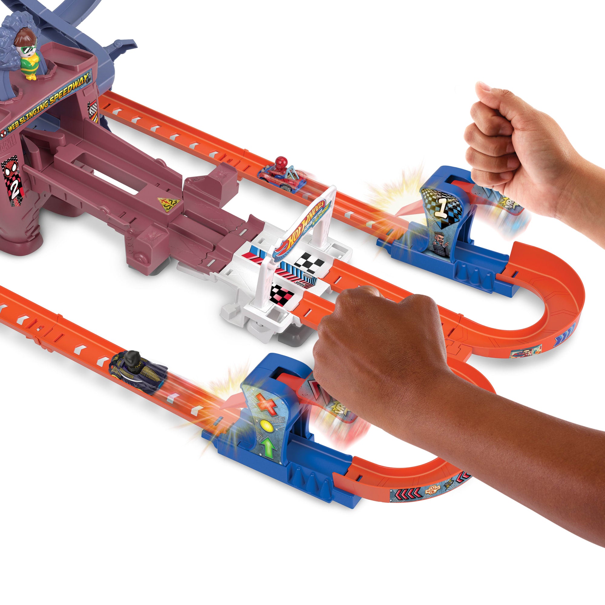 Hot Wheels Racerverse Piste de Course Mobile de Spiderman Coffret - Image 3