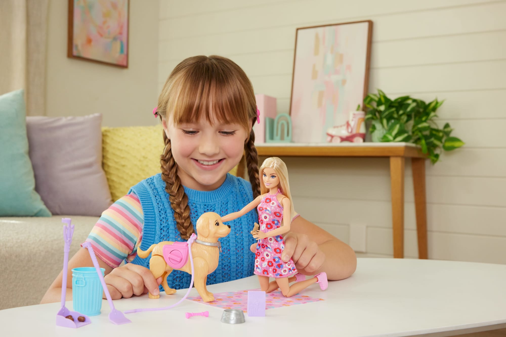 Barbie Coffret Malibu et Son Chiot Promenade et Besoins - Image 2