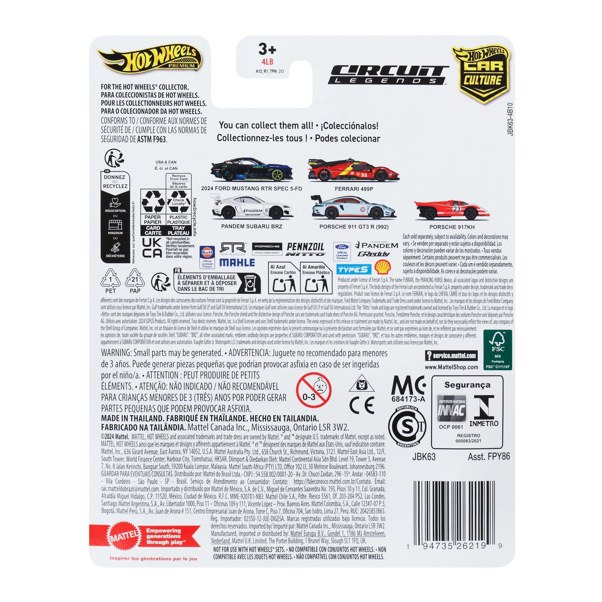 Hot Wheels Premium Car Culture Circuit Legends Porsche 917K 1:64 Scale Collectible Toy Vehicle - Image 6