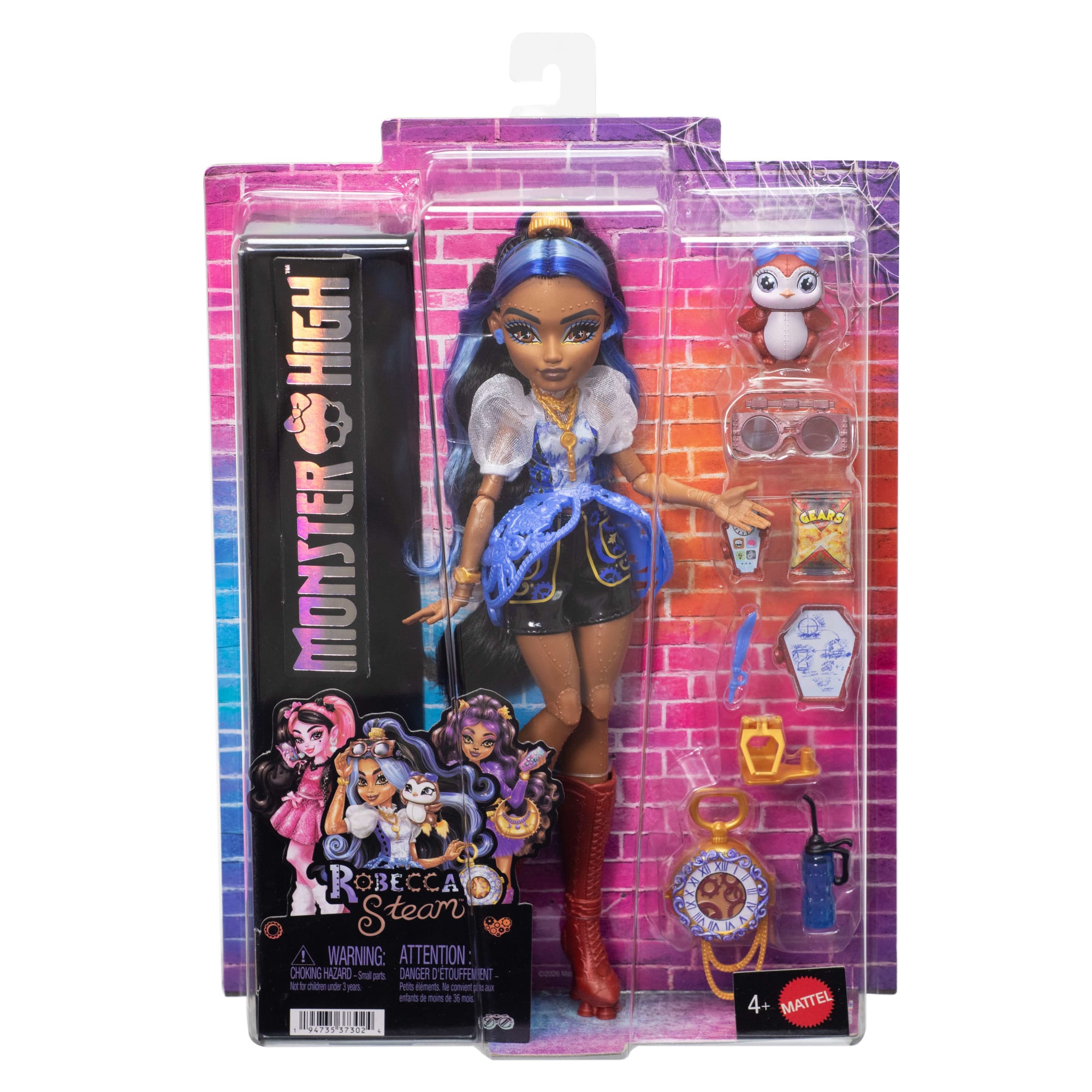 Monster High Robecca Steam Fashion Doll With Blue Blouse And Rocket Boots - Image 6