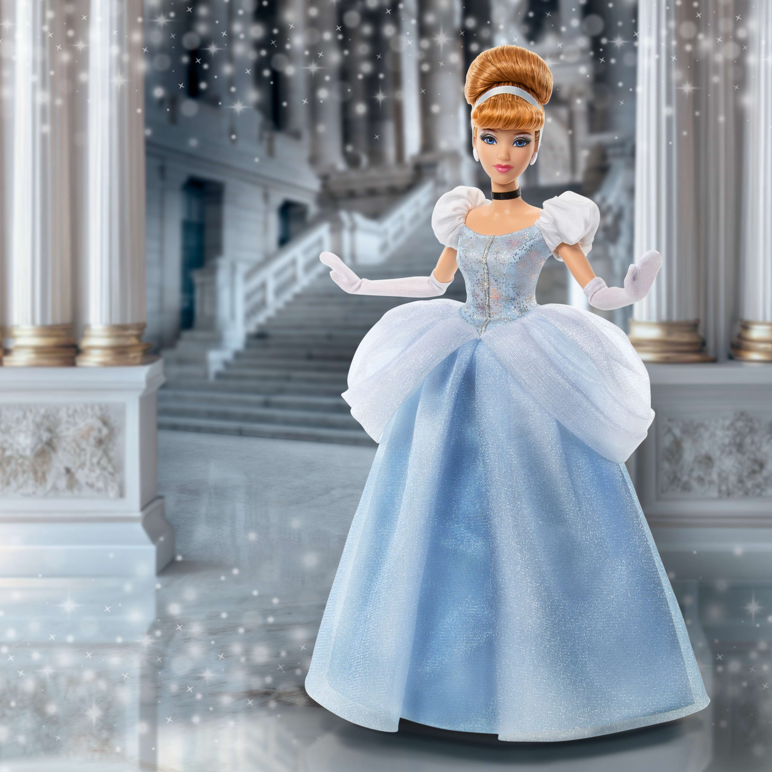 Disney Princess Sparkling Princess Series Cinderella Fashion Doll With Removable Dress & Accessories - Image 2