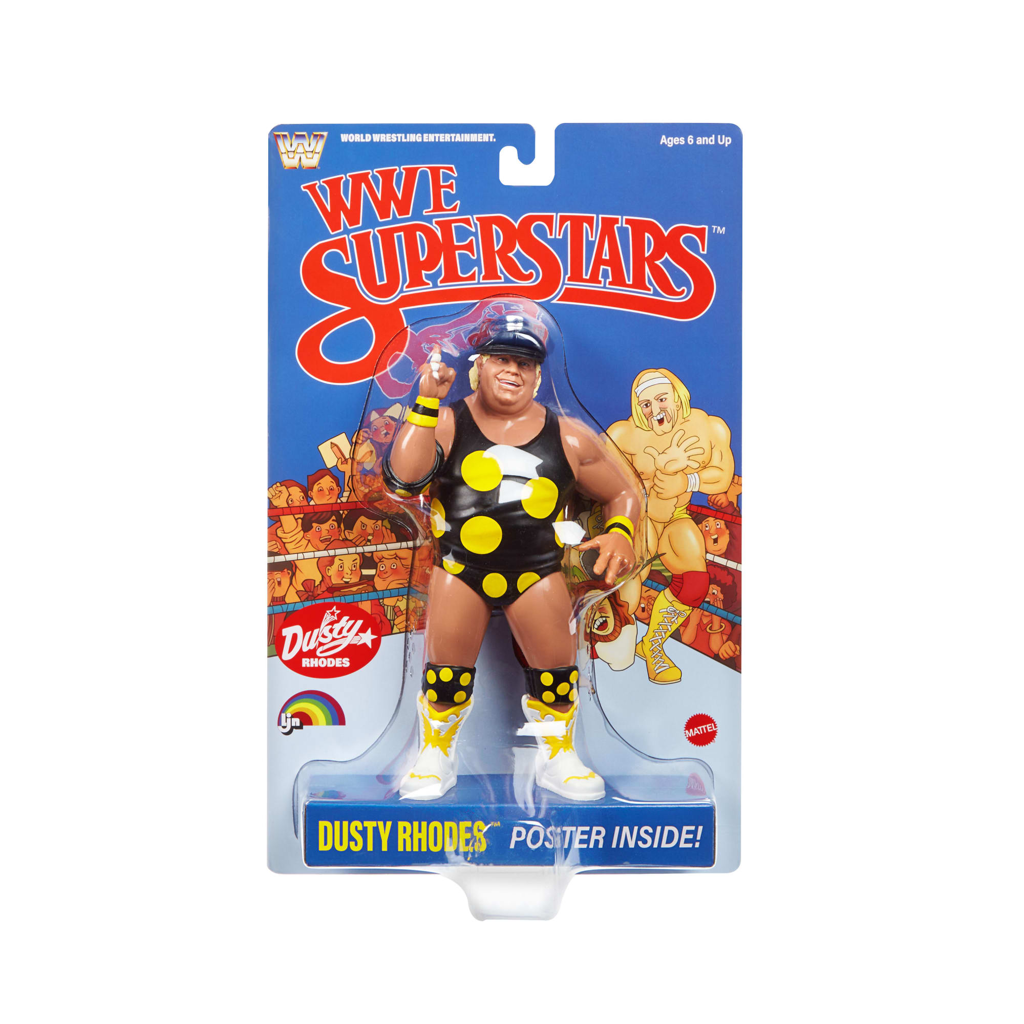 LJN WWE Superstars Dusty Rhodes Action Figure - Image 6